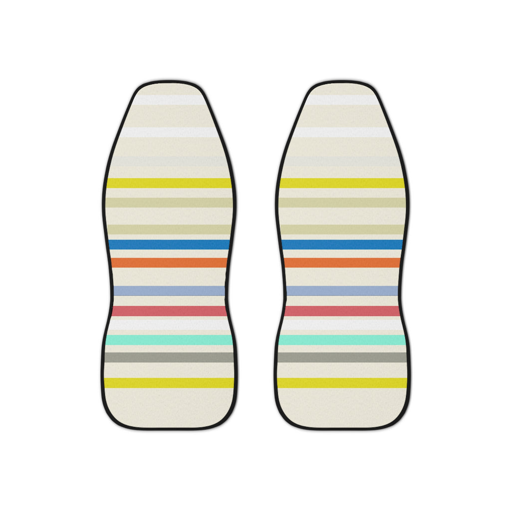 Car Seat Covers — Colorful Beachy Retro Stripe Protector