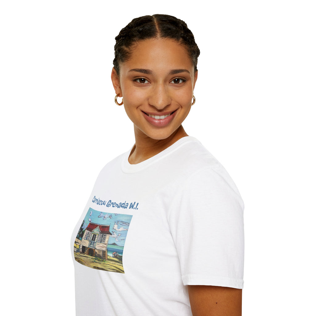 T-Shirt Carriacou House  - Carriacou Grenada W.I. Vintage Beach House Tee