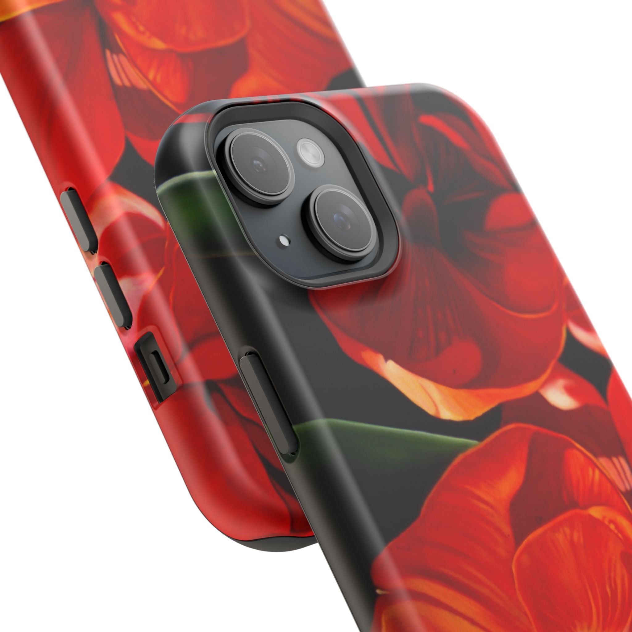 Phone case Lisa Herrera art print Red Amaryllis Floral Impact-Resistant Phone Case