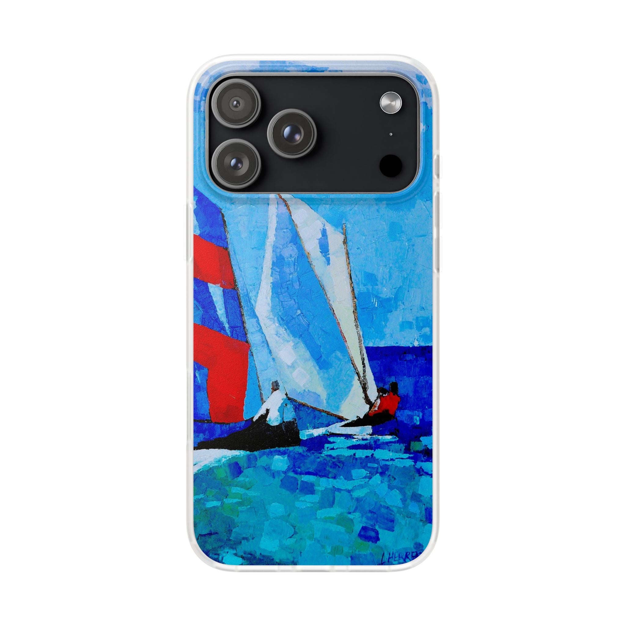 Phone Case Lisa Herrera art print workboat Sailboats   –  Artistic Flexi Case