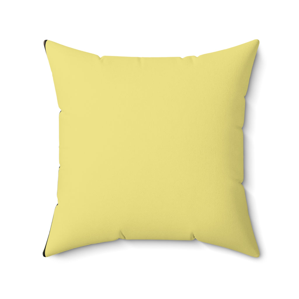 Throw Pillow Tropical Plumeria Floral Pillow — Yellow Plumeria Square Throw Pillow