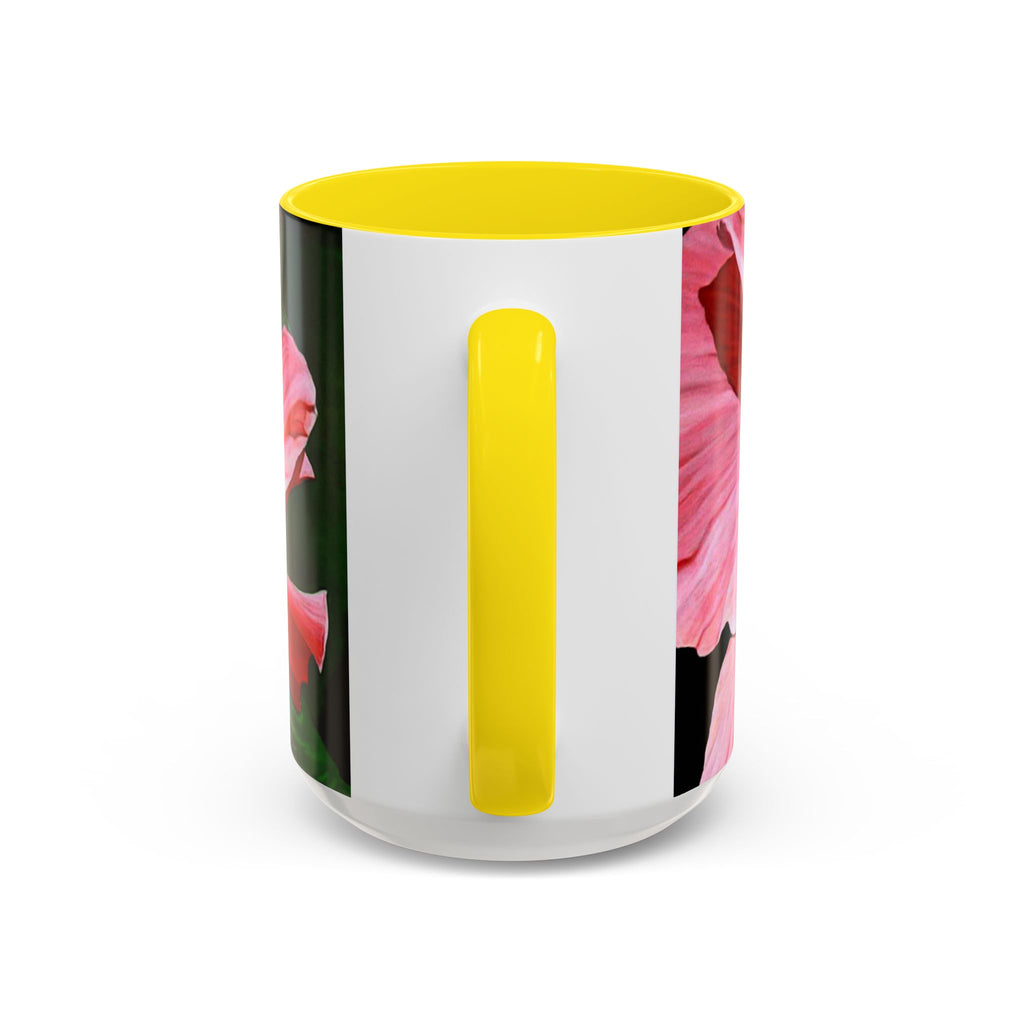 Coffee Mug Pink Hibiscus Painting (11, 15oz)
