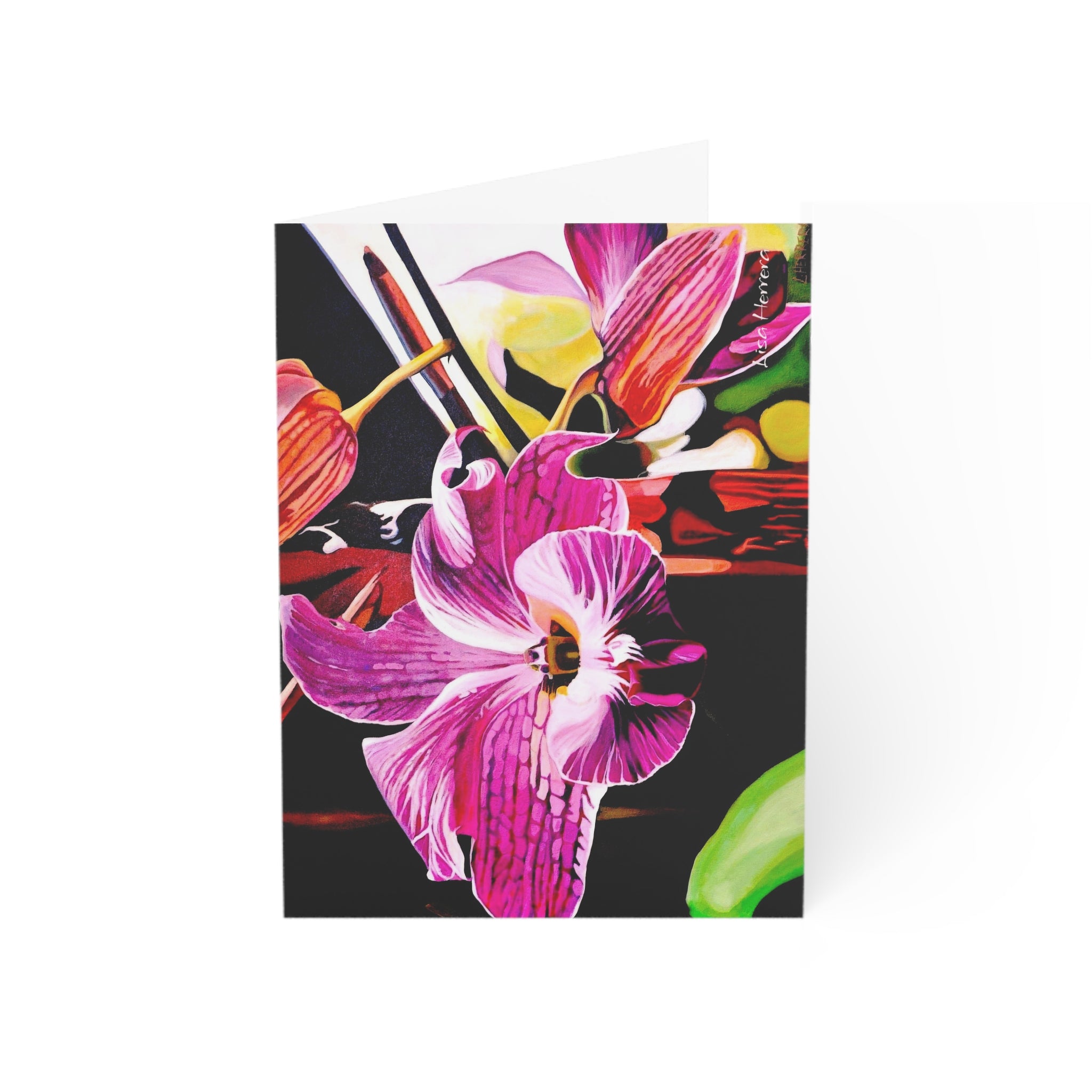 Greeting Card Lisa Herrera art Halyconia painting — Blank Inside (Pack of 1/10/30/50)