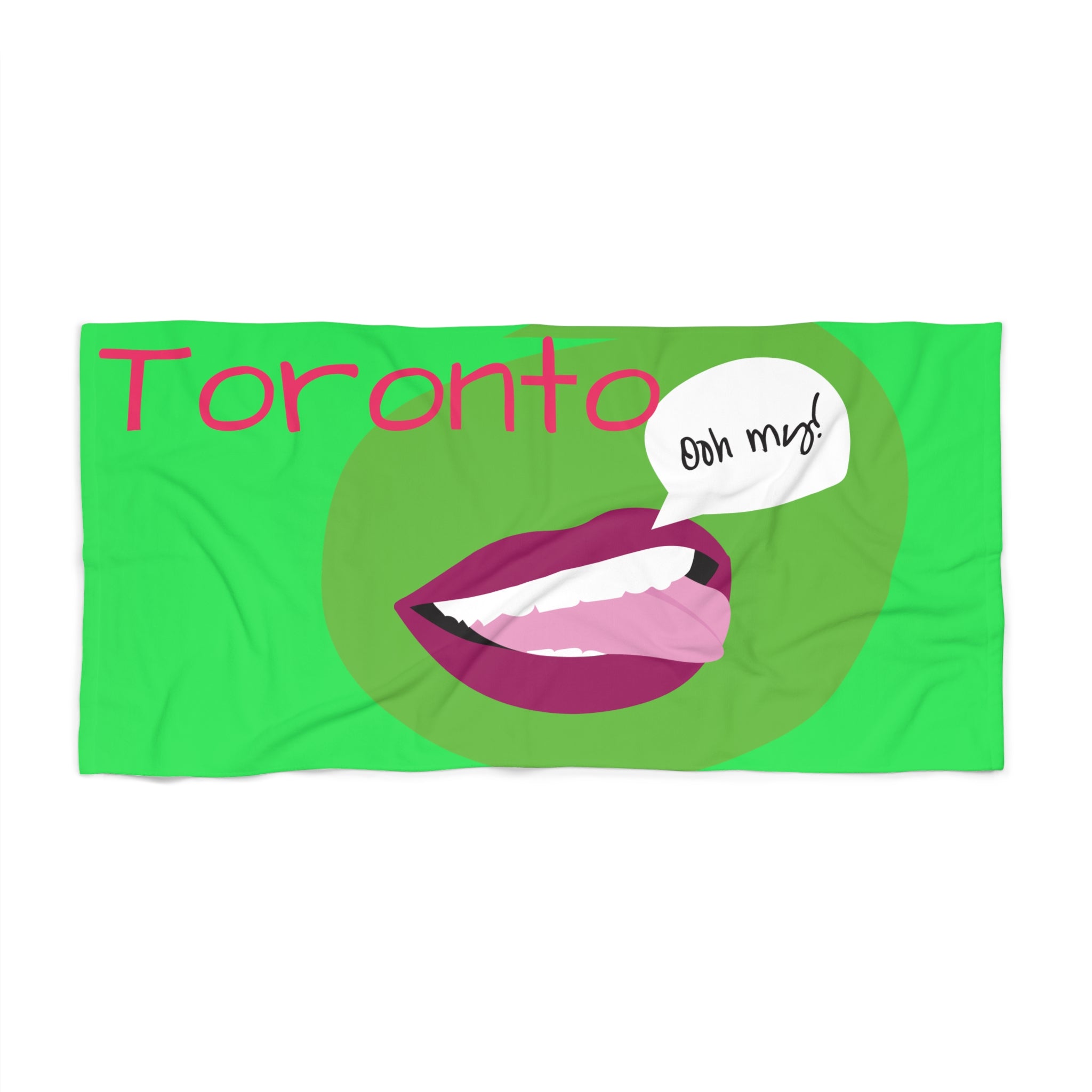 Beach Towel Toronto Oh My  — colorful graphics Print