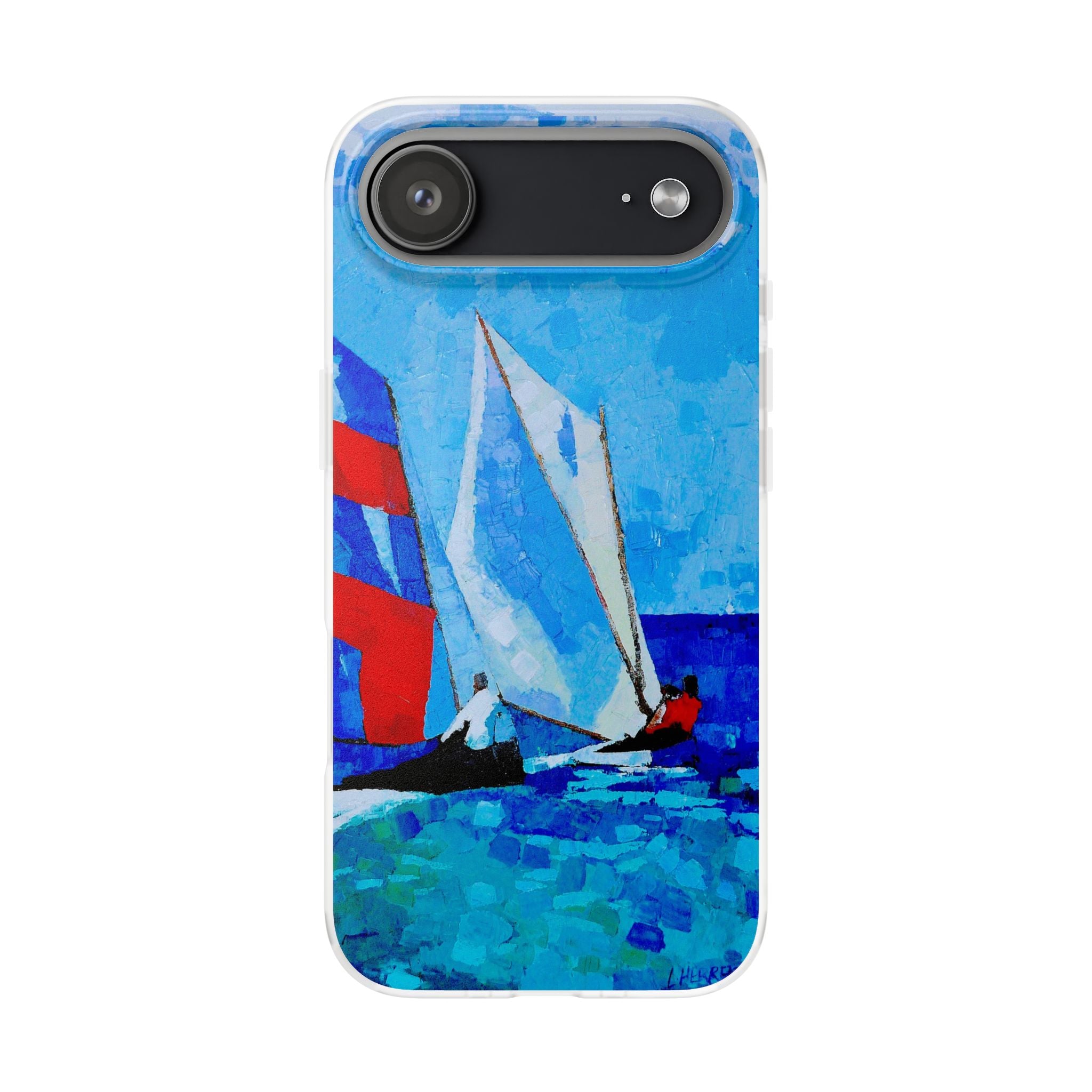 Phone Case Lisa Herrera art print workboat Sailboats   –  Artistic Flexi Case