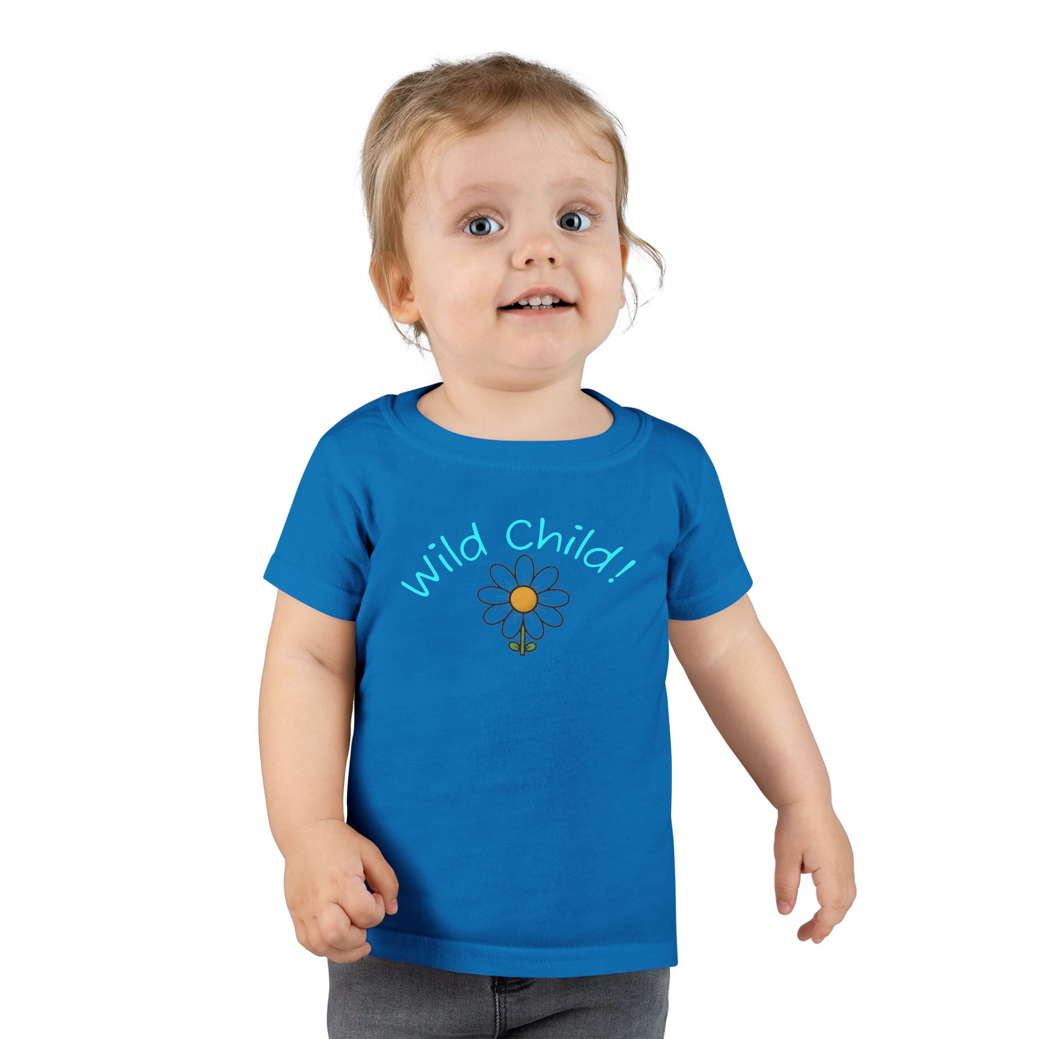 Toddler T-Shirt "Wild Child" - Cute Yellow Script Tee for Playtime & Gifts