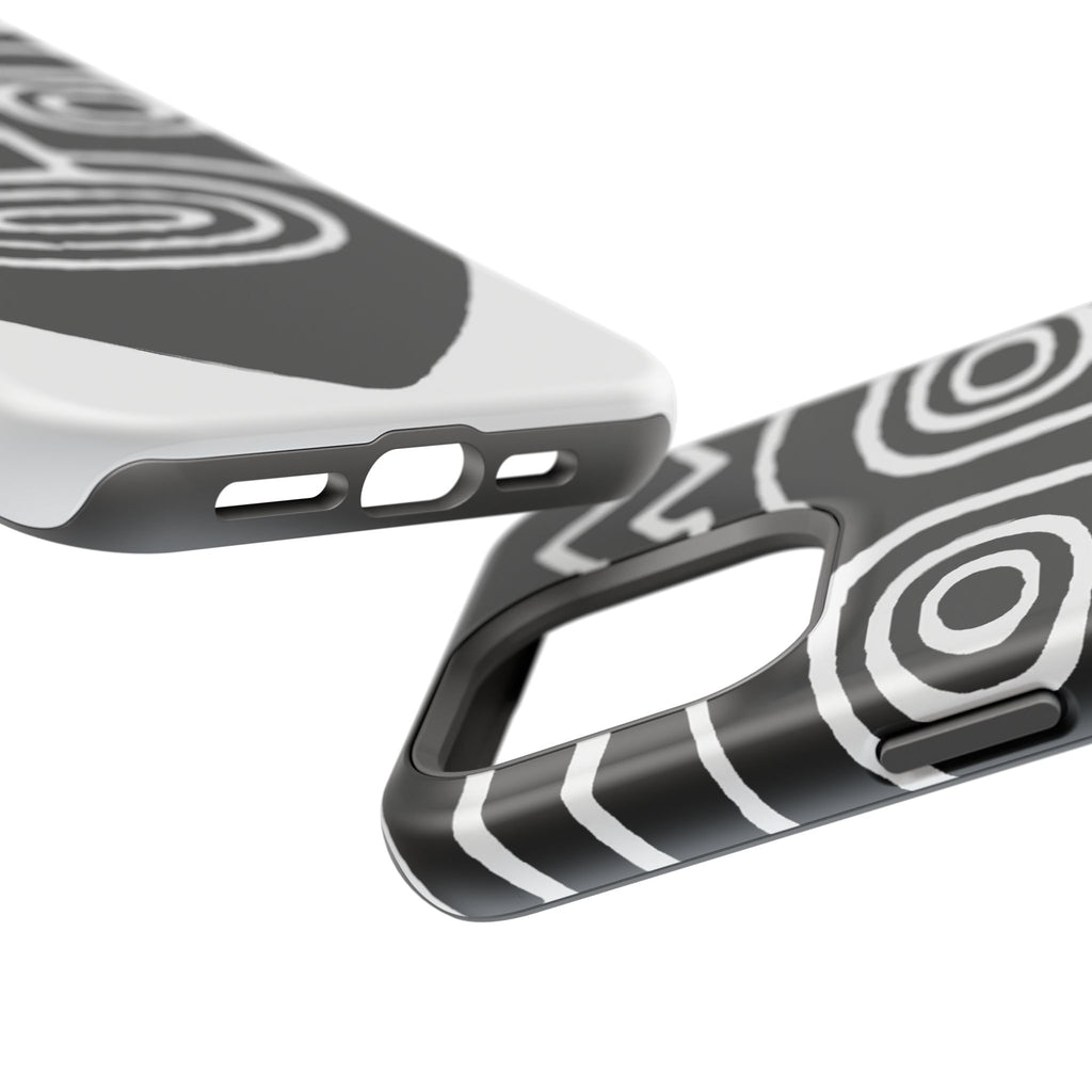 Phone Case — Black & White Tribal Mask Impact-Resistant Case