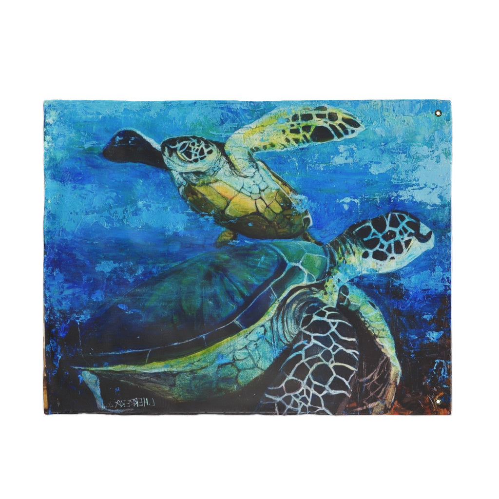 Outdoor Flag - Sea Turtle Double-Sided