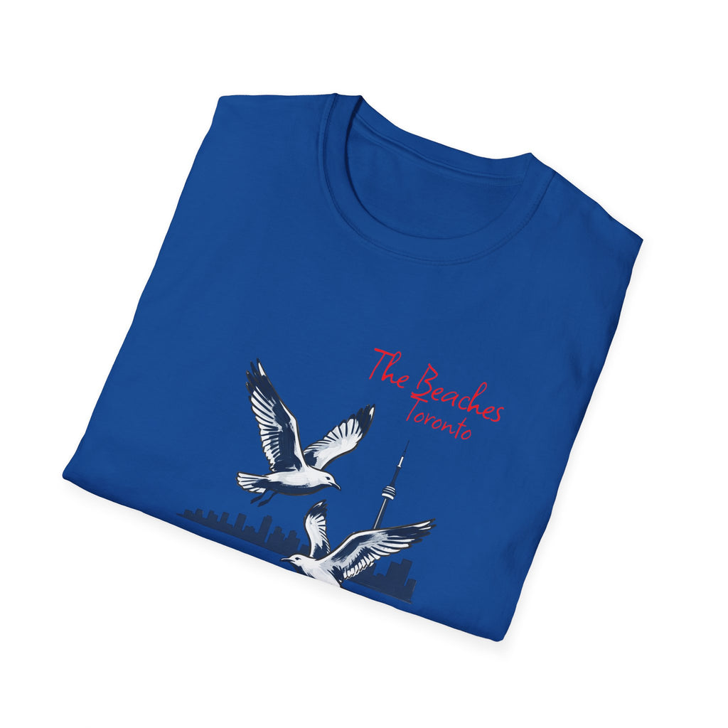 T-Shirt — The Beaches Toronto with Seagulls and cn tower