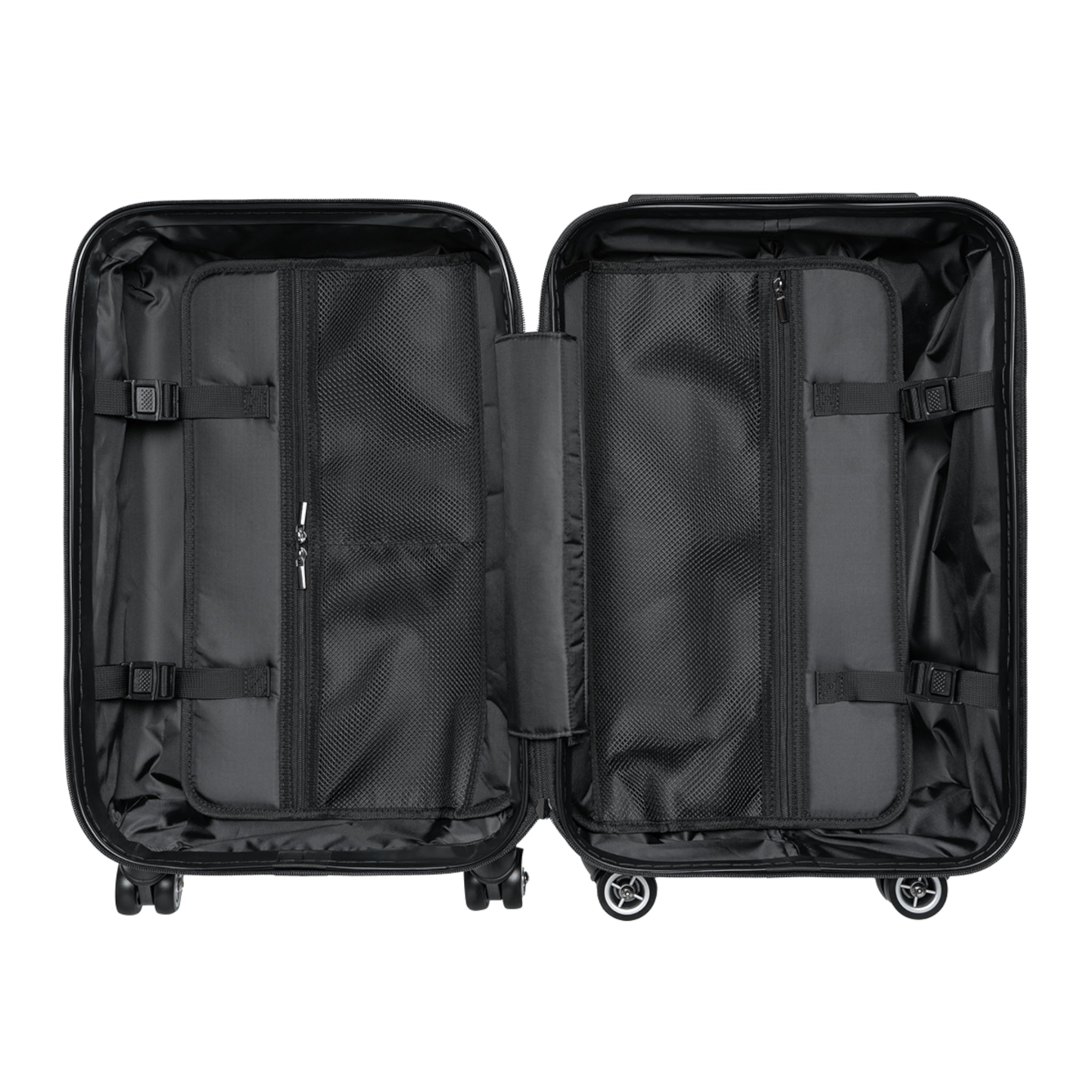 Carry-on Suitcase Native Mask Black and Blue — Tribal Travel Luggage