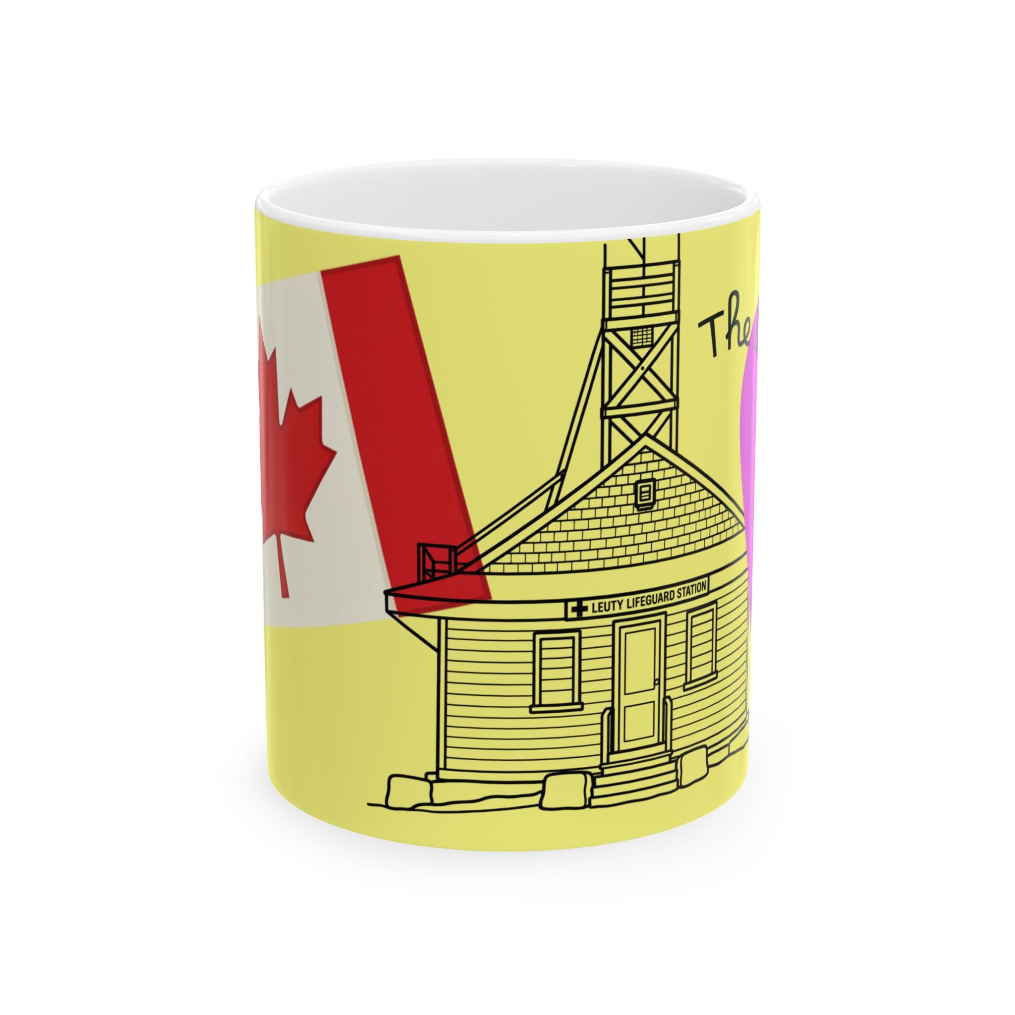 Toronto Beaches Ceramic Mug Yellow –  Leuty Stn Coffee Cup (11oz & 15oz)