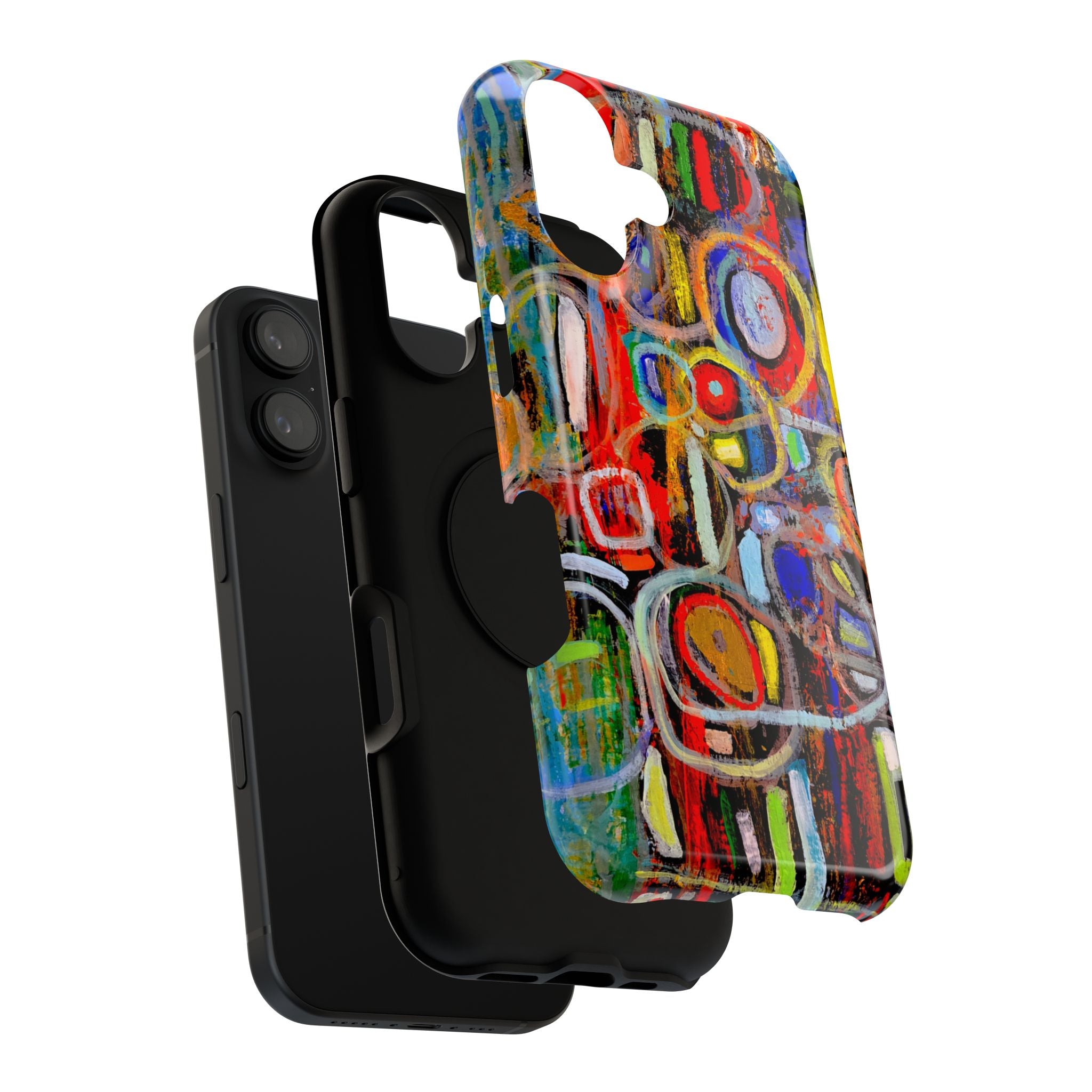 Phone Case lisa herrera art Abstract Colorburst Impact-Resistant Phone Case — Vibrant Modern Art Design