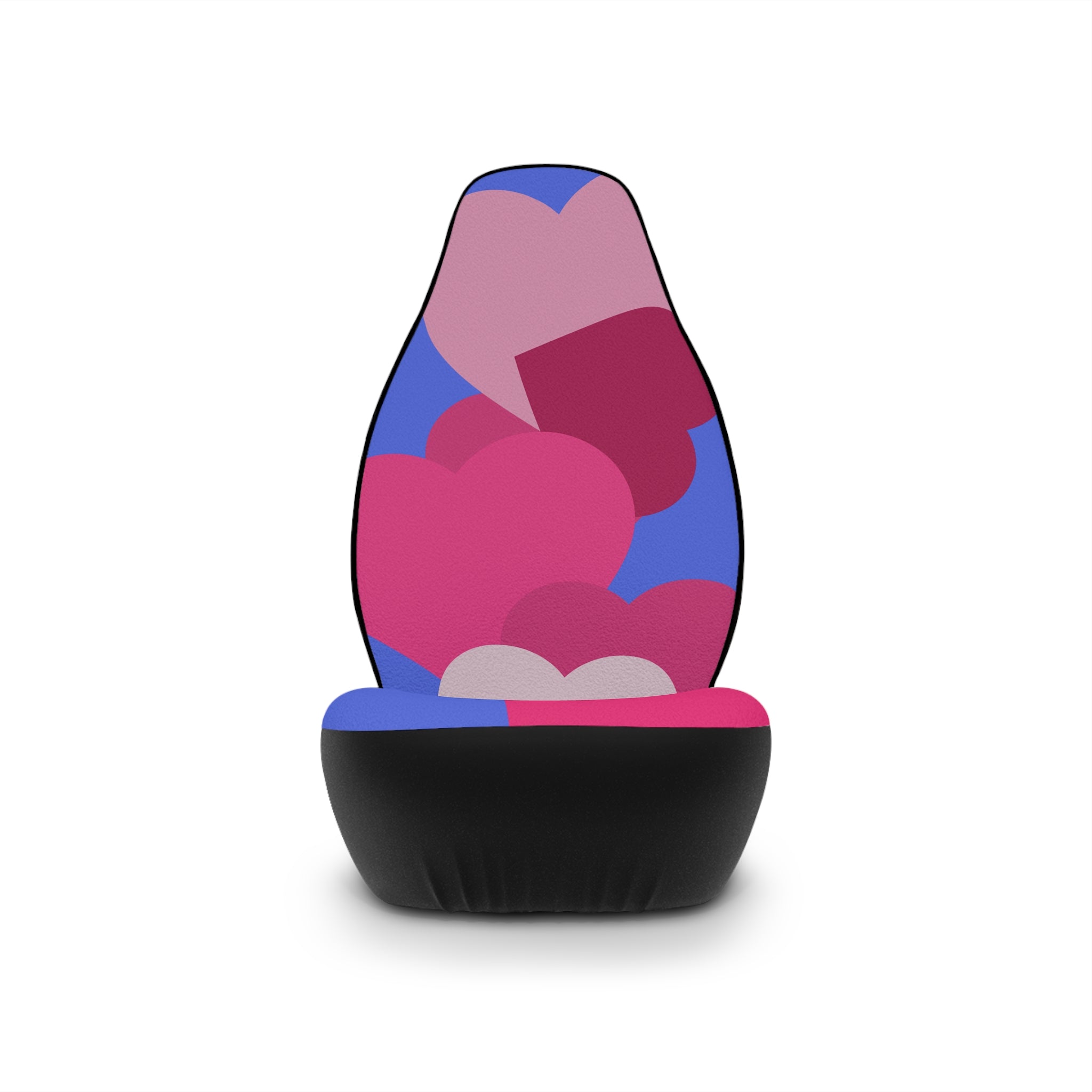 Car Seat Covers - Heart Pattern Pink & Blue Love Motif