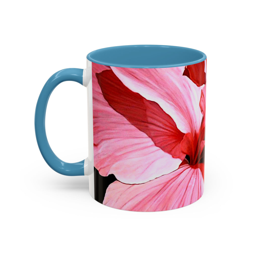 Coffee Mug Pink Hibiscus Painting (11, 15oz)