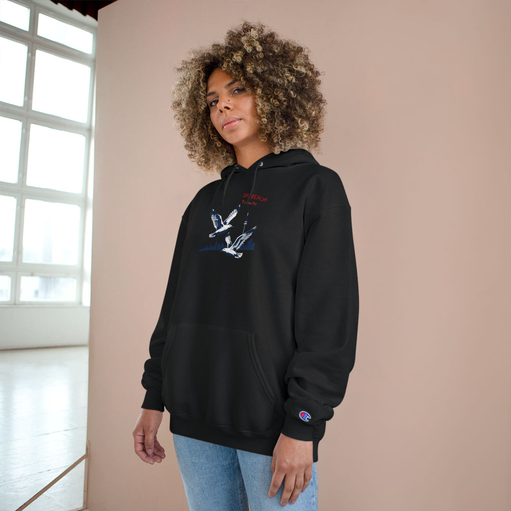Hoodie Da Beach Seagulls and cn tower drawing Toronto Hoodie –  Pullover
