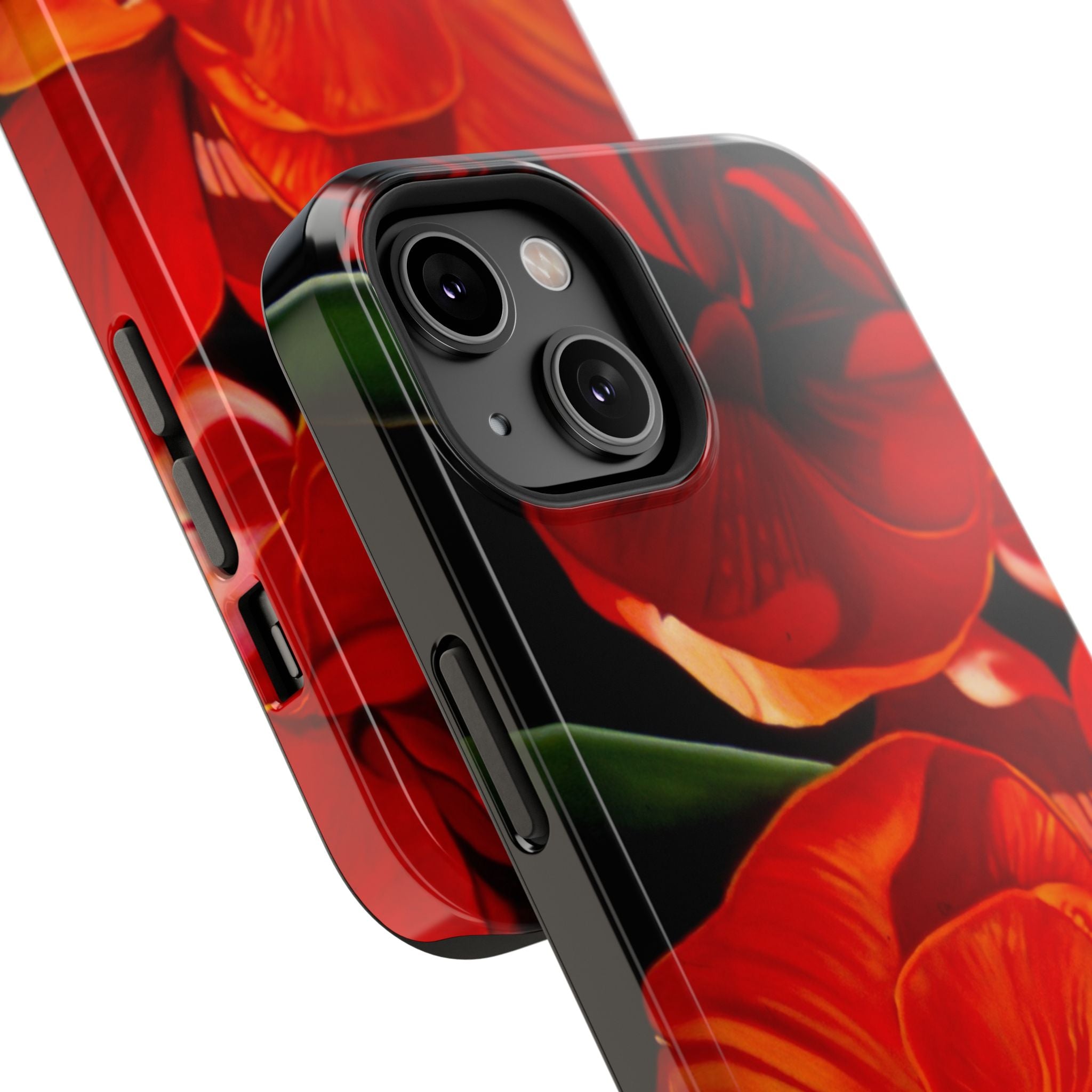 Phone case Lisa Herrera art print Red Amaryllis Floral Impact-Resistant Phone Case