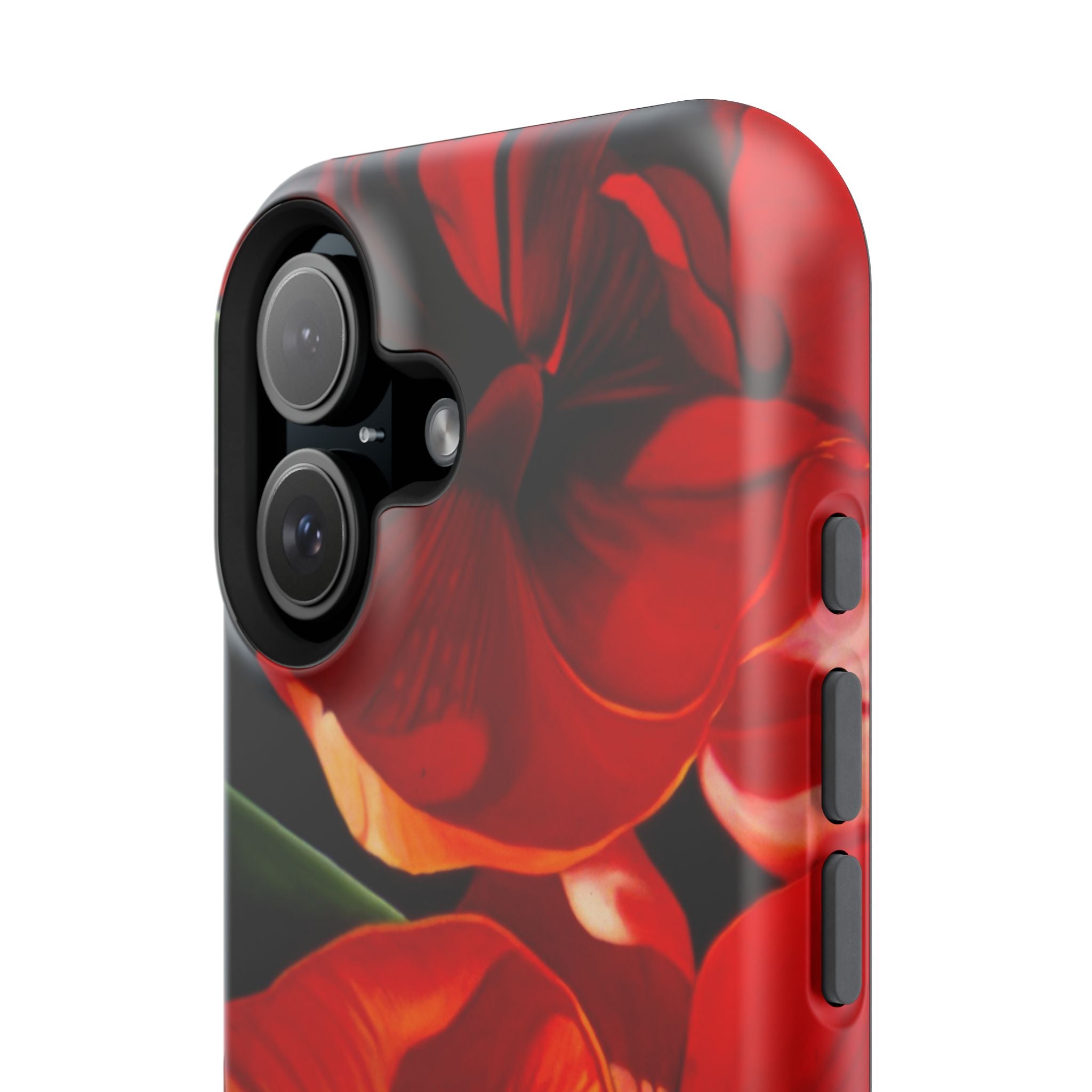 Phone case Lisa Herrera art print Red Amaryllis Floral Impact-Resistant Phone Case