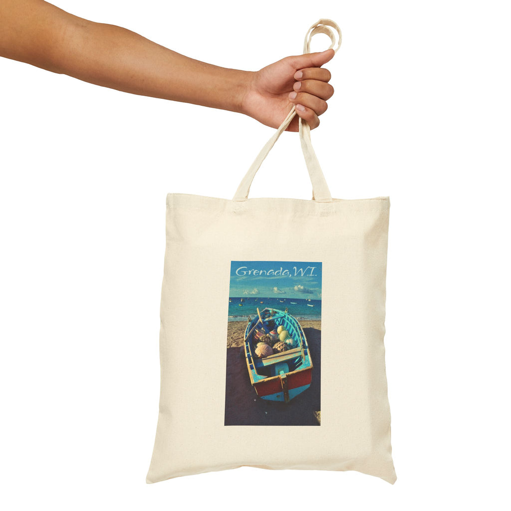 Tote Bag — photo Grenada Beach Boat Vintage Tote