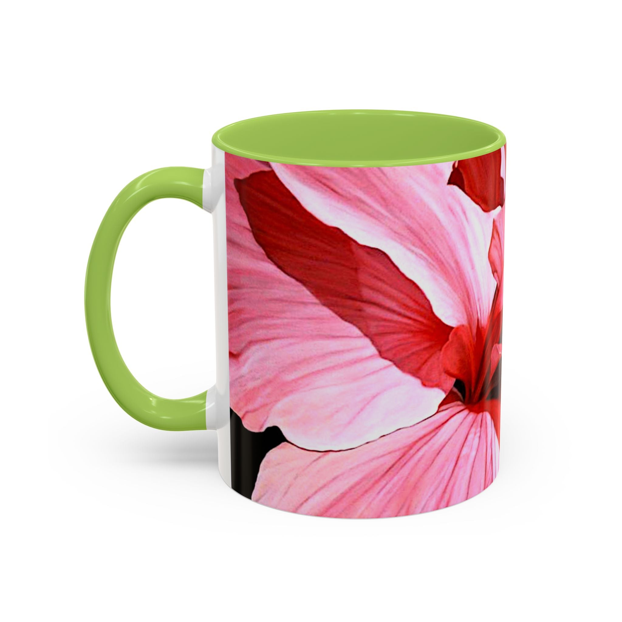 Coffee Mug Pink Hibiscus Painting (11, 15oz)