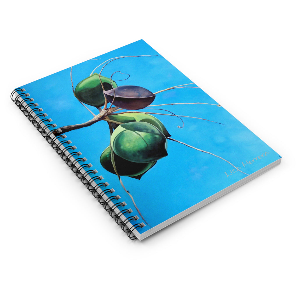 Spiral Notebook Lisa Herrera art print Caribbean Almonds  - Ruled Line