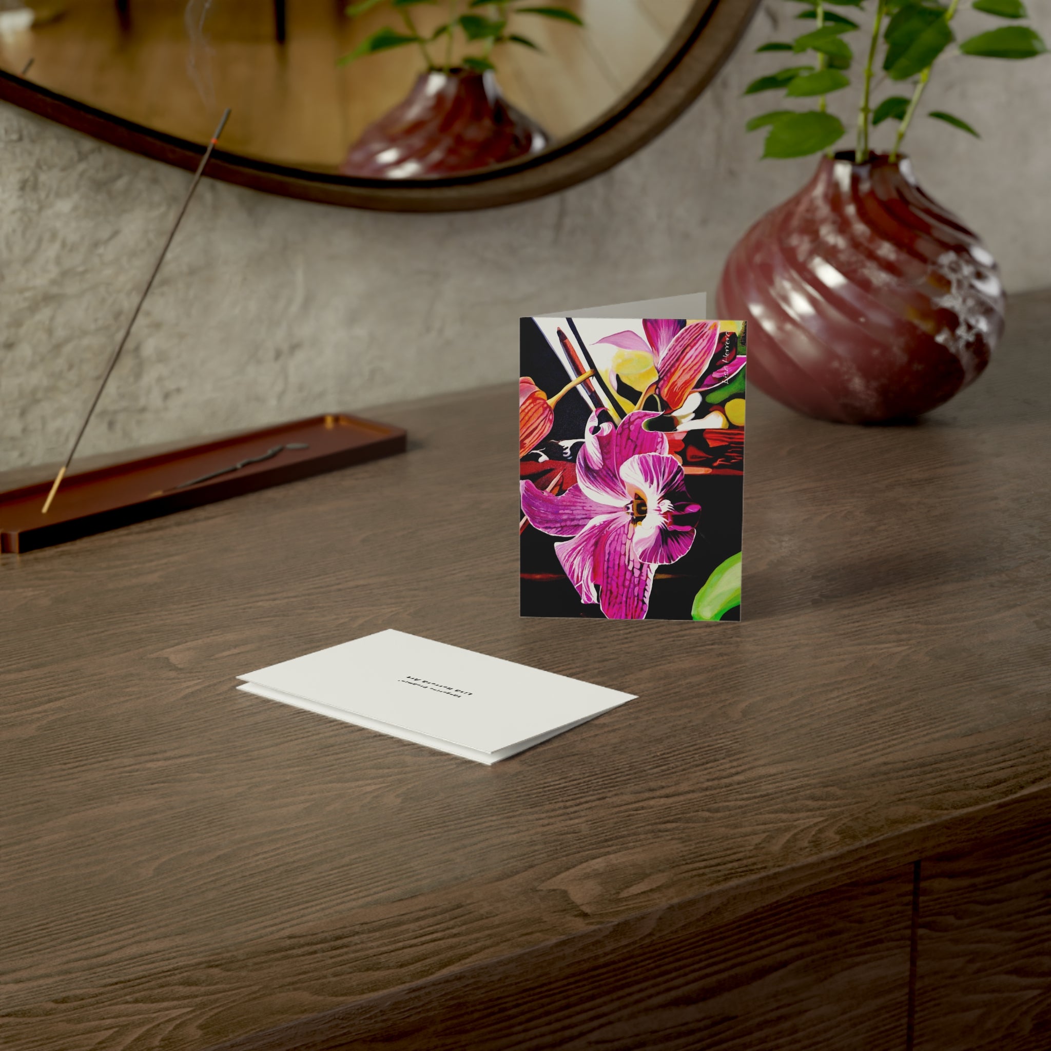 Greeting Card Lisa Herrera art Halyconia painting — Blank Inside (Pack of 1/10/30/50)
