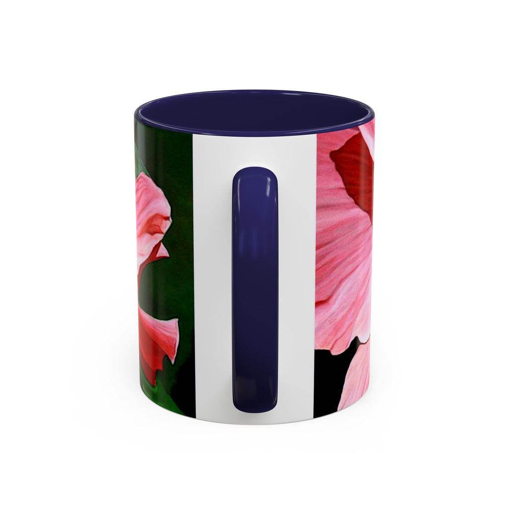 Coffee Mug Pink Hibiscus Painting (11, 15oz)