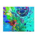 Puzzle Lisa Herrera art Swimming Turtle Abstract Puzzle — Colorful Beach Art Jigsaw (120/252/500-Piece)