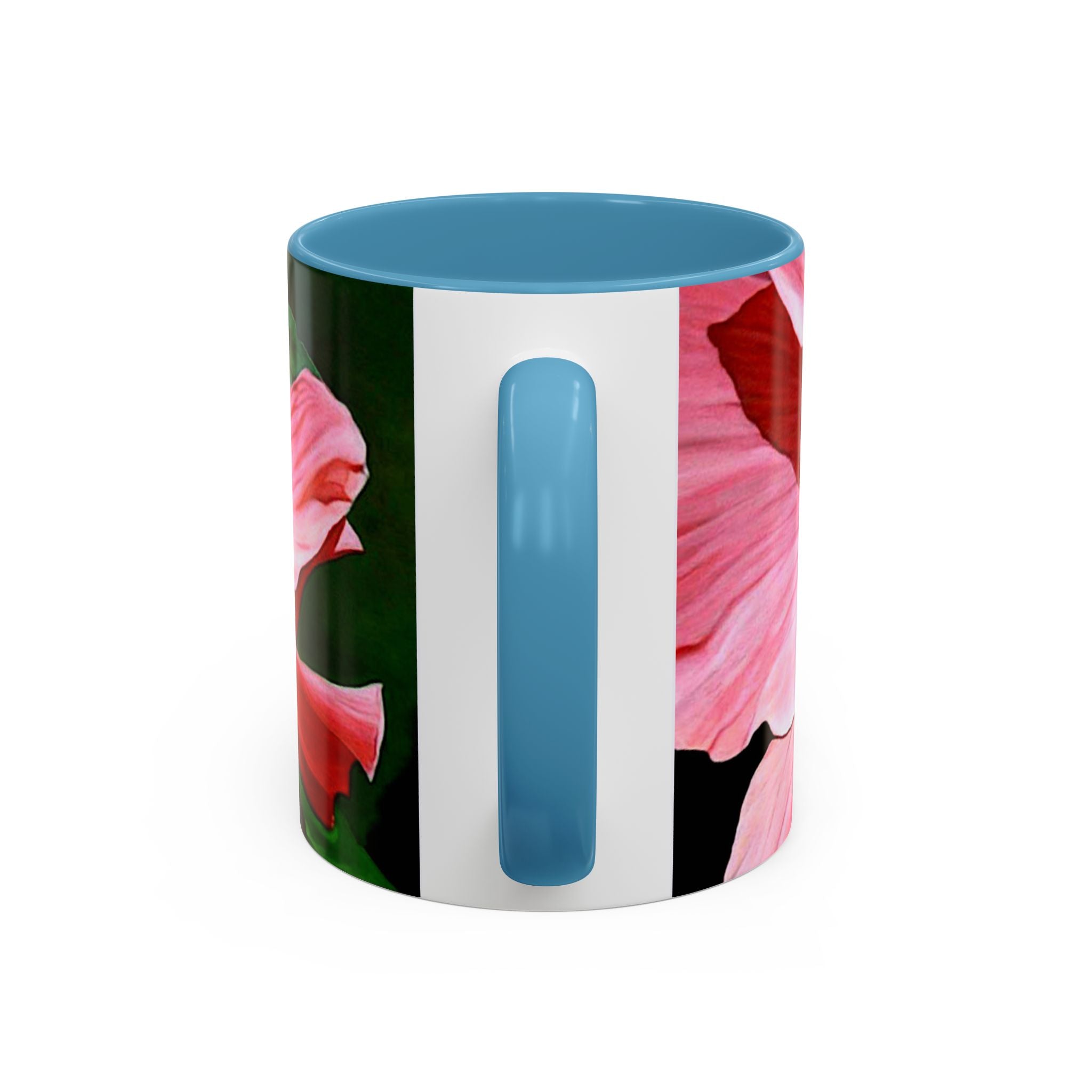Coffee Mug Pink Hibiscus Painting (11, 15oz)