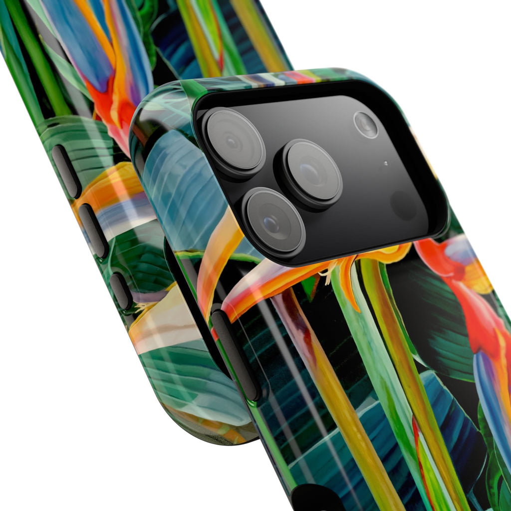 Phone Case Lisa Herrera art print Tropical Bird of Paradise e — Impact-Resistant Floral Design
