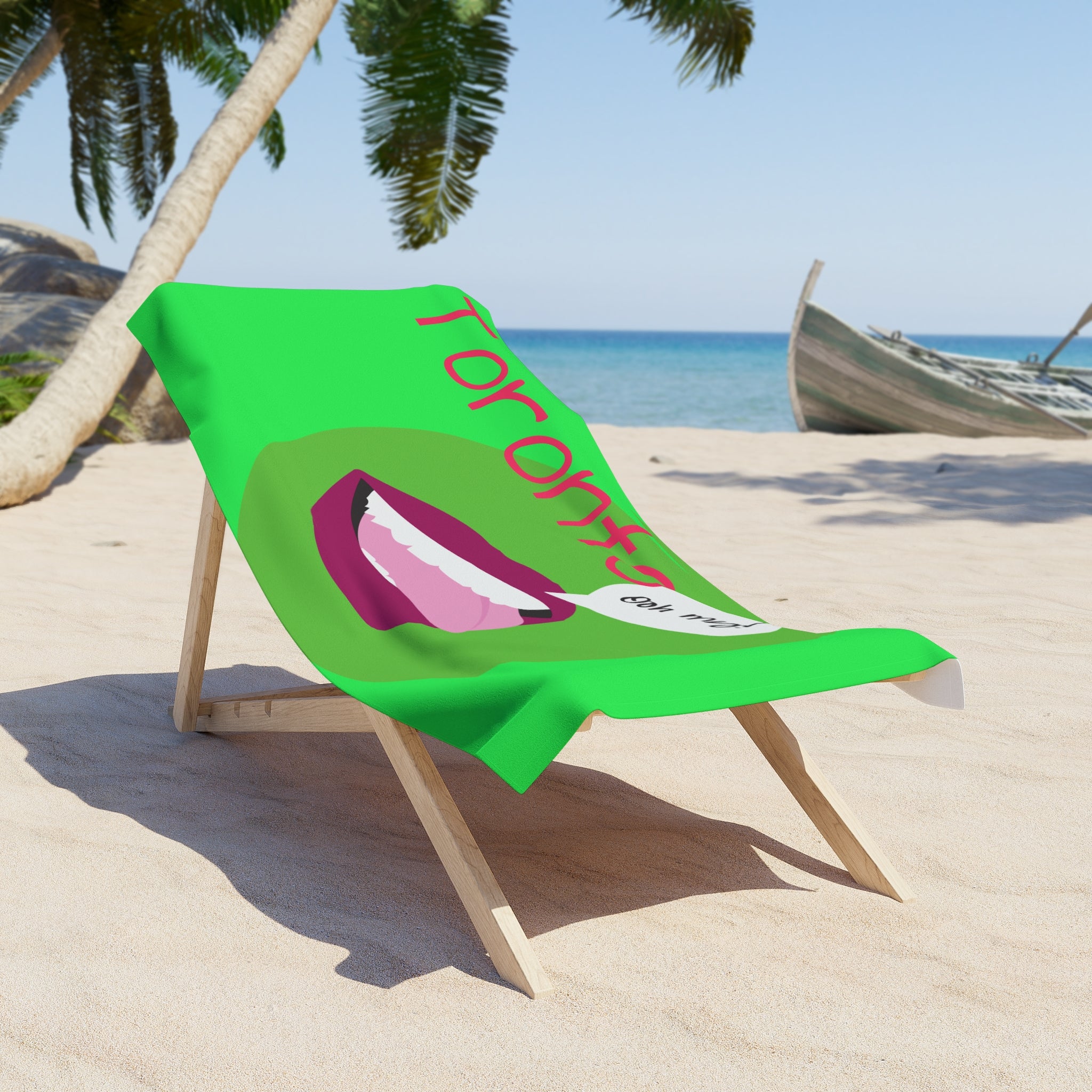 Beach Towel Toronto Oh My  — colorful graphics Print