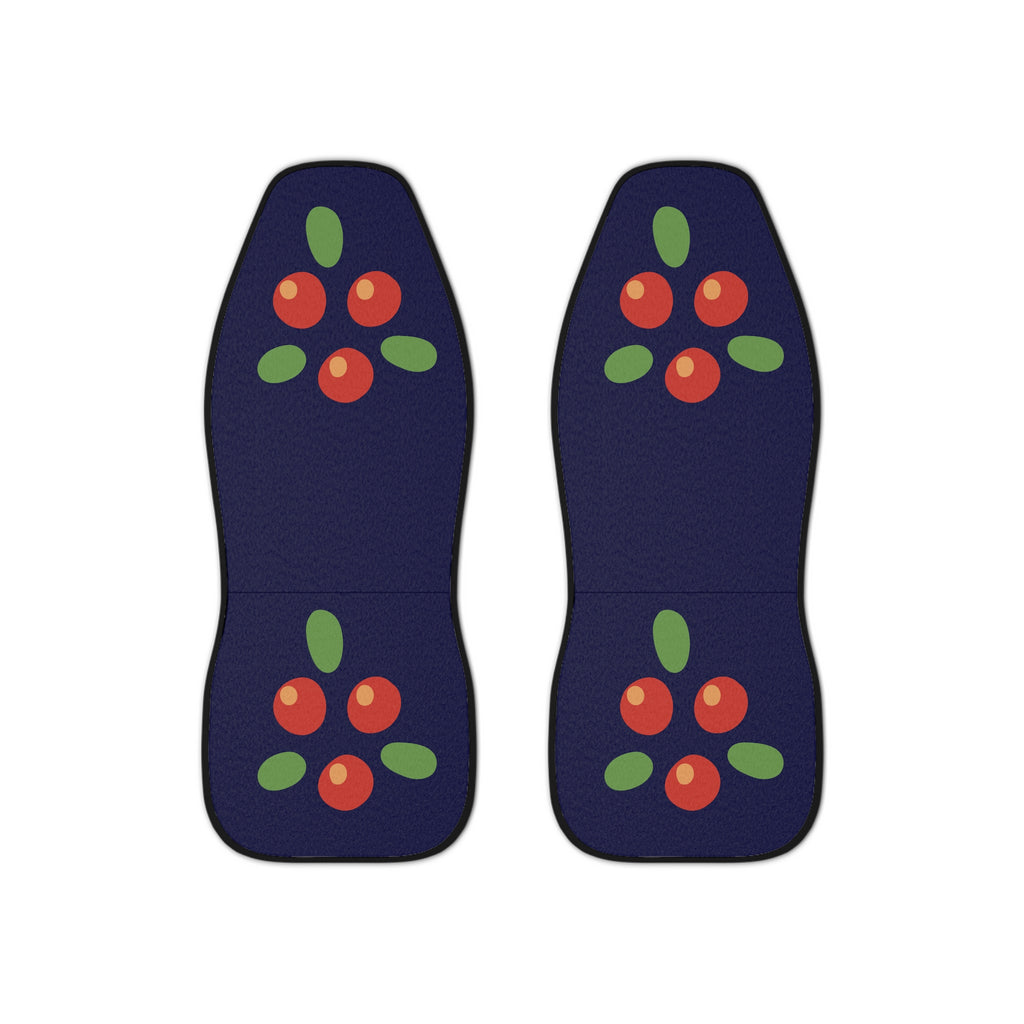 Car Seat Covers - Festive Navy Cherry Design