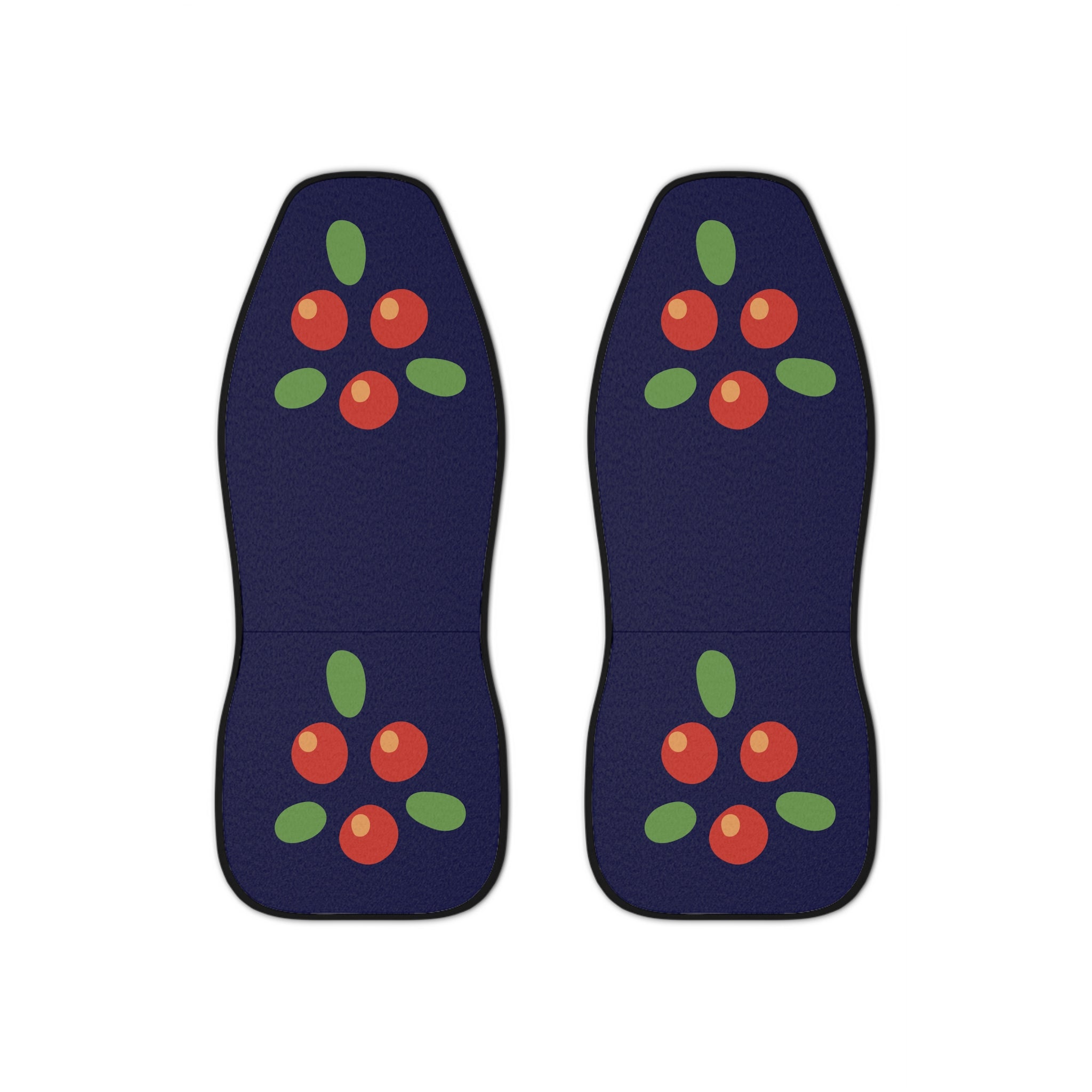 Car Seat Covers - Festive Navy Cherry Design