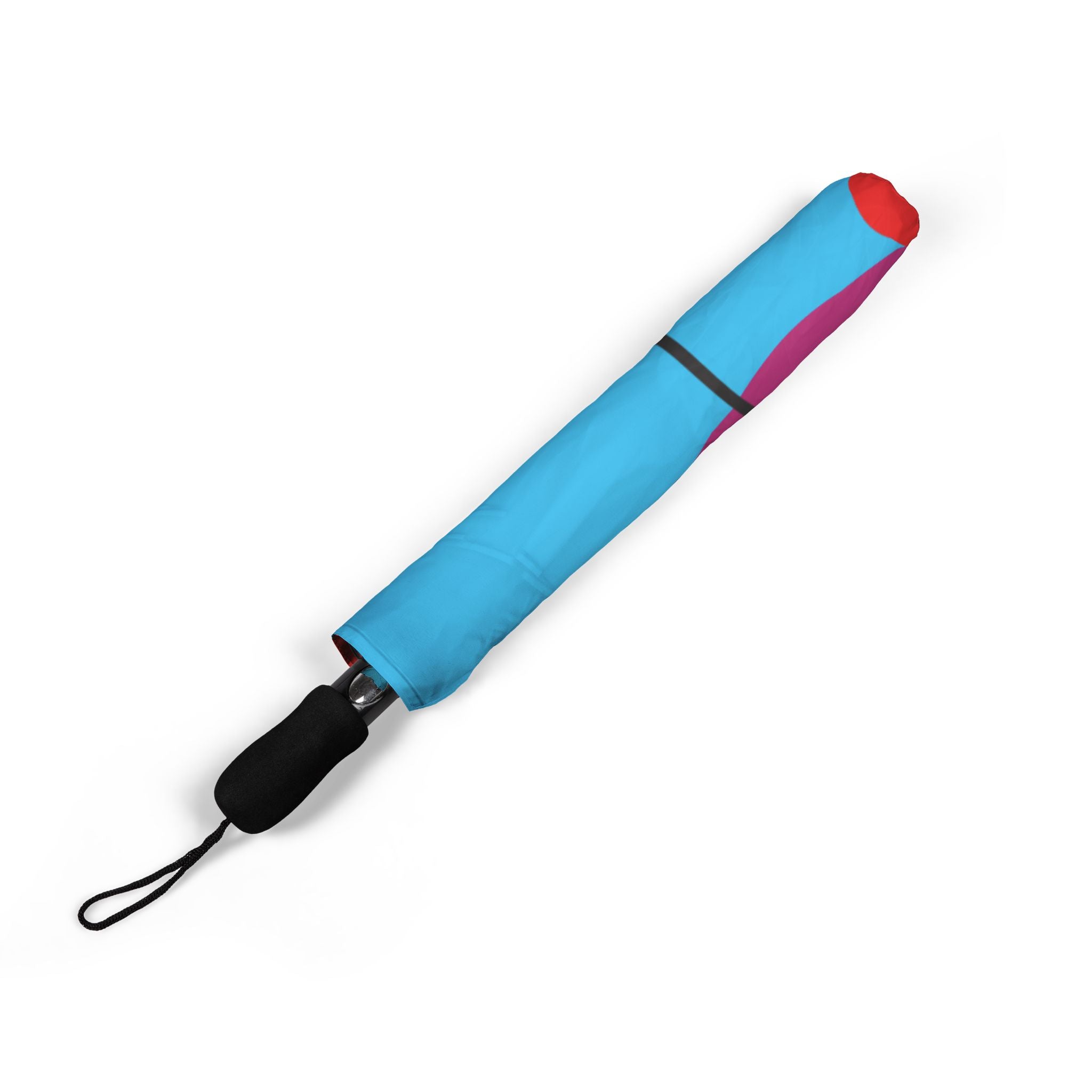 Umbrella Toronto Abstract Art Foldable  – Colorful Semi-Automatic Rain Shield