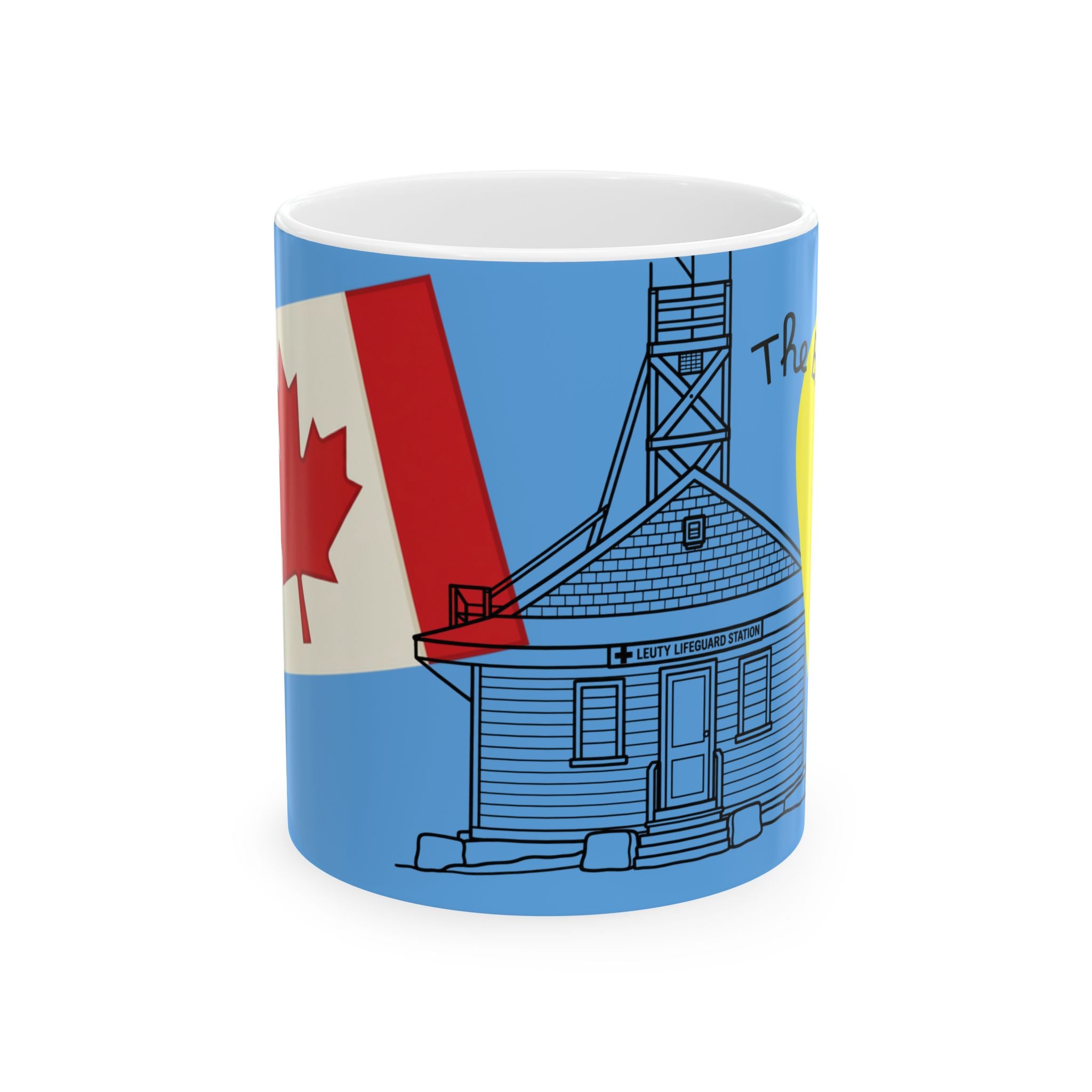 Toronto Beaches Ceramic Mug  Blue –  Leuty Stn Coffee Cup (11oz & 15oz)
