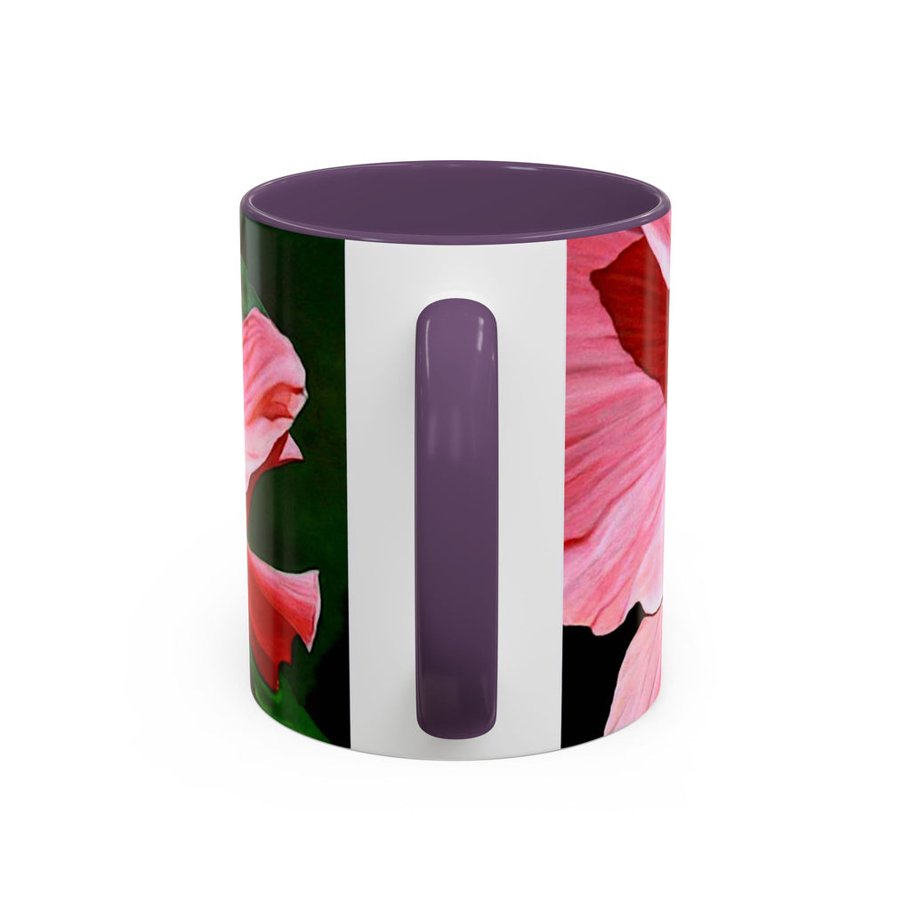 Coffee Mug Pink Hibiscus Painting (11, 15oz)