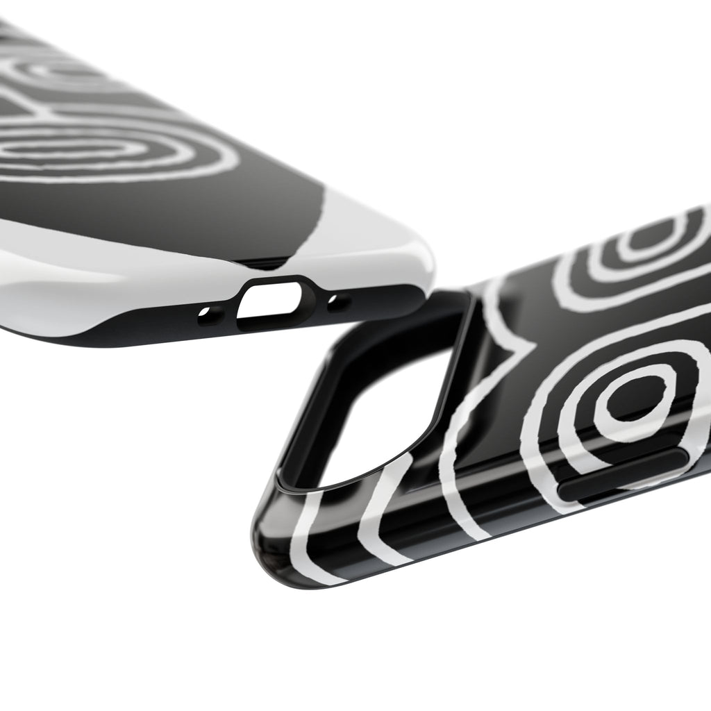 Phone Case — Black & White Tribal Mask Impact-Resistant Case