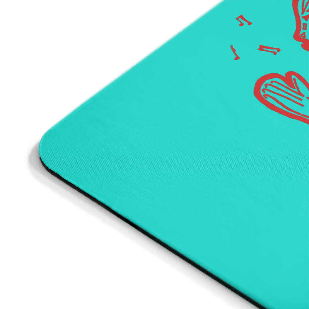 Mouse Pad Native Drummer Illustration— Turquoise Tribal Drummer Mouse Pad