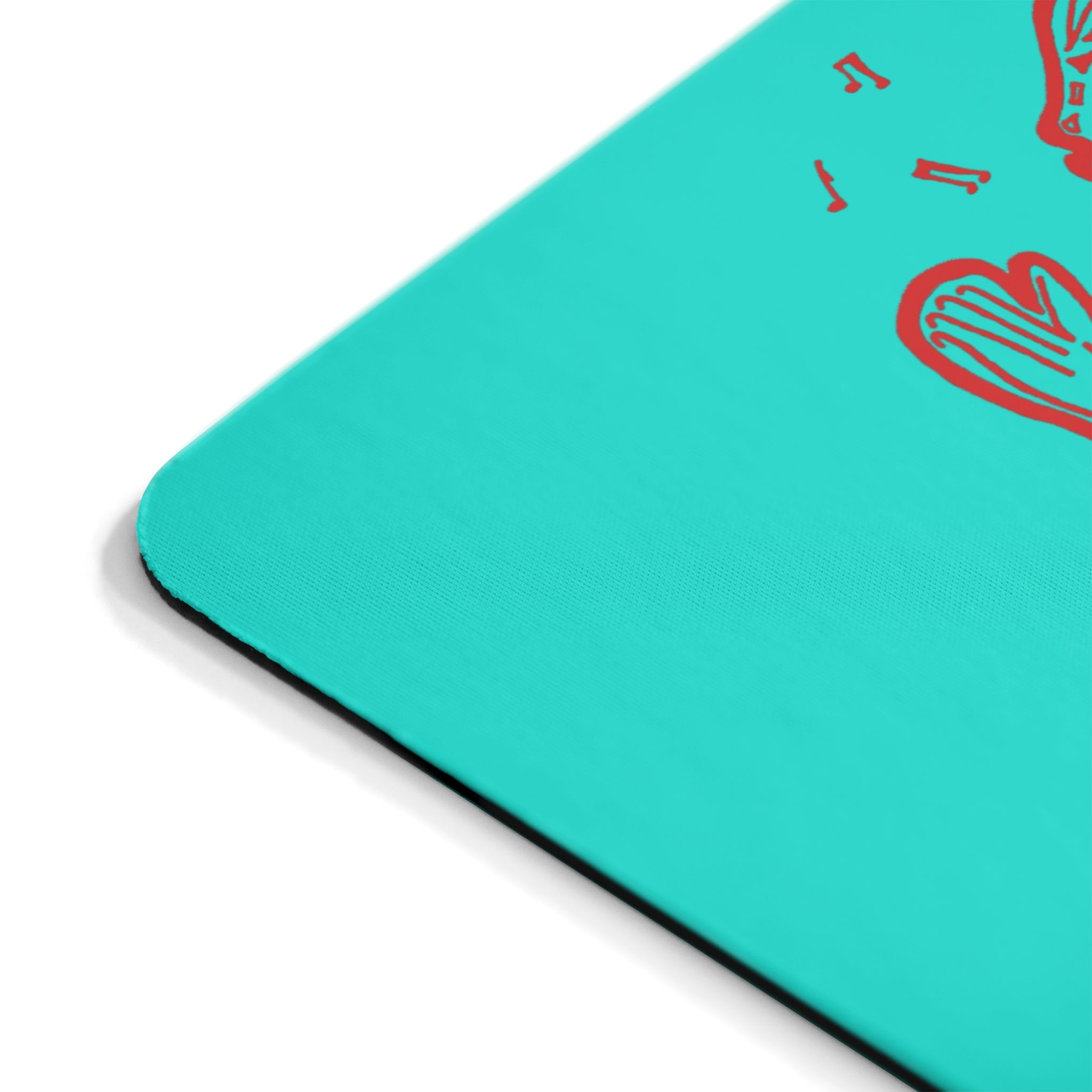 Mouse Pad Native Drummer Illustration— Turquoise Tribal Drummer Mouse Pad