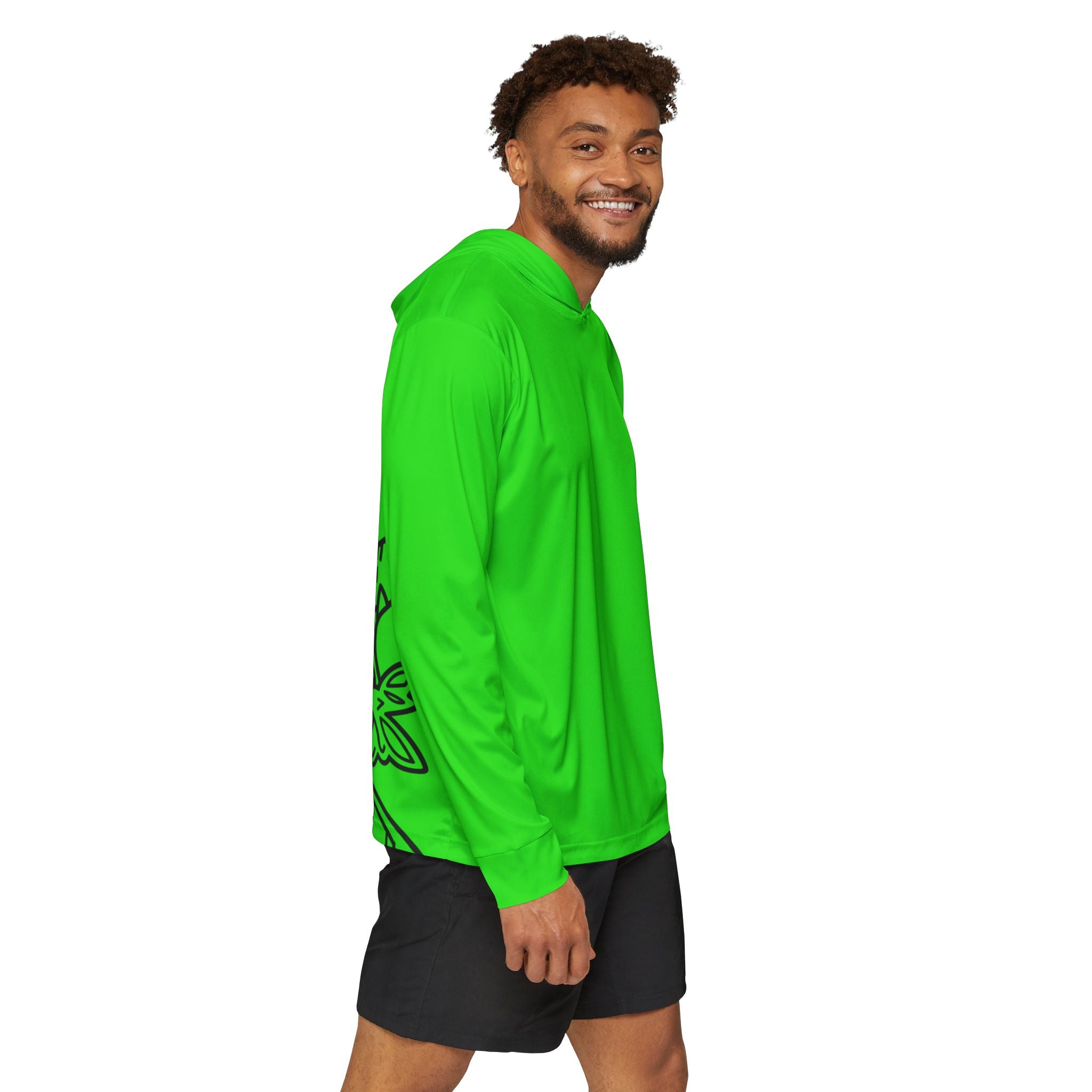 Warm up Hoodie Jab Jab Sports Warmup Hoodie — Neon Green All-Over Print