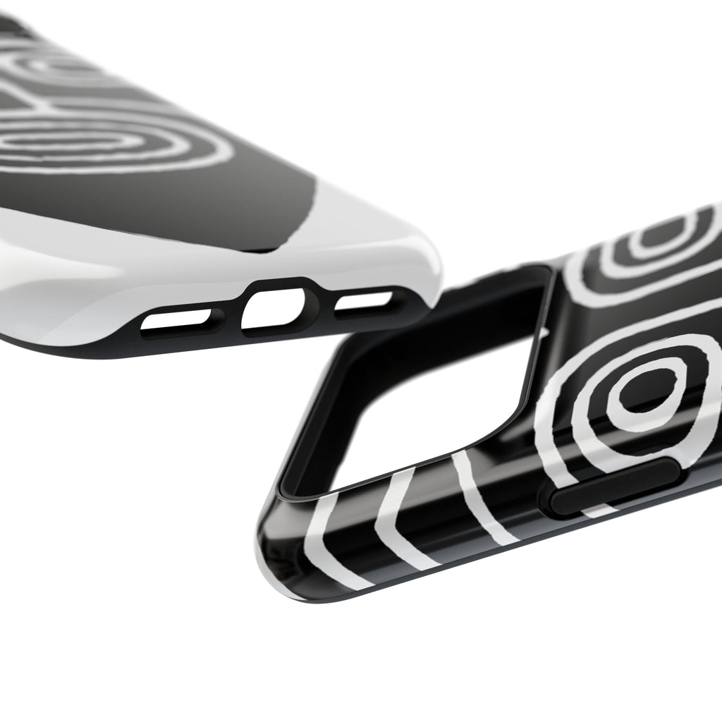 Phone Case — Black & White Tribal Mask Impact-Resistant Case