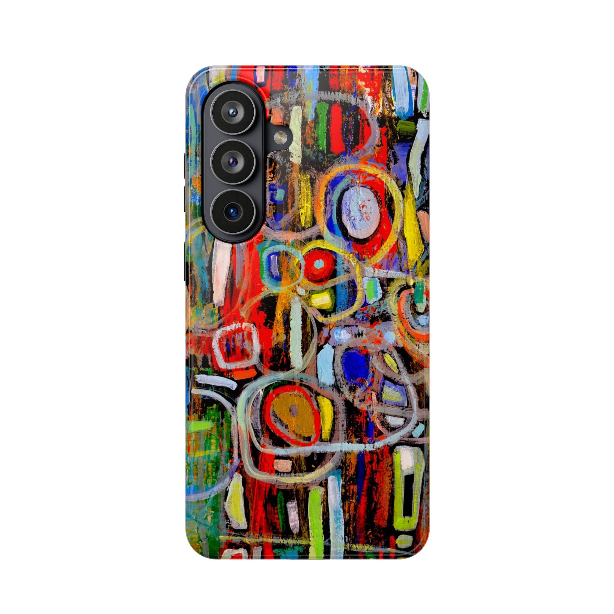 Phone Case lisa herrera art Abstract Colorburst Impact-Resistant Phone Case — Vibrant Modern Art Design