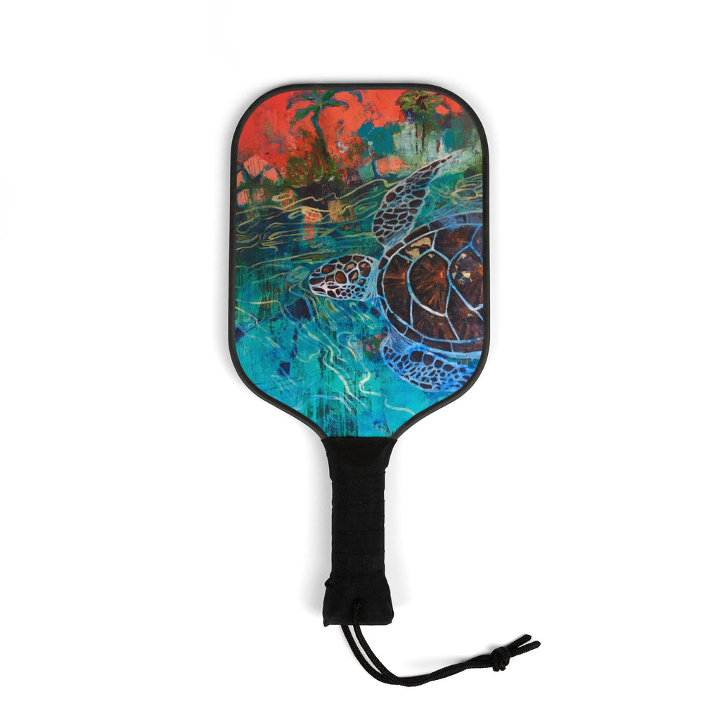 Pickleball Paddle Set — Sea Turtle Graphic Pickleball Kit with 2 Paddles & Balls