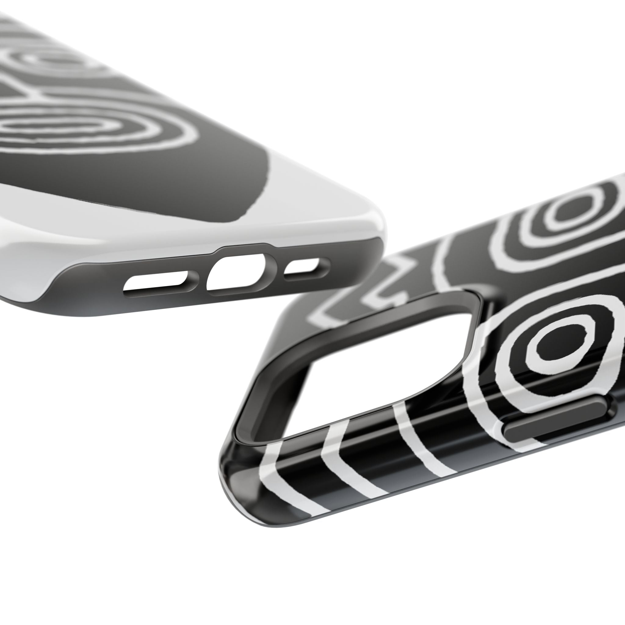 Phone Case — Black & White Tribal Mask Impact-Resistant Case