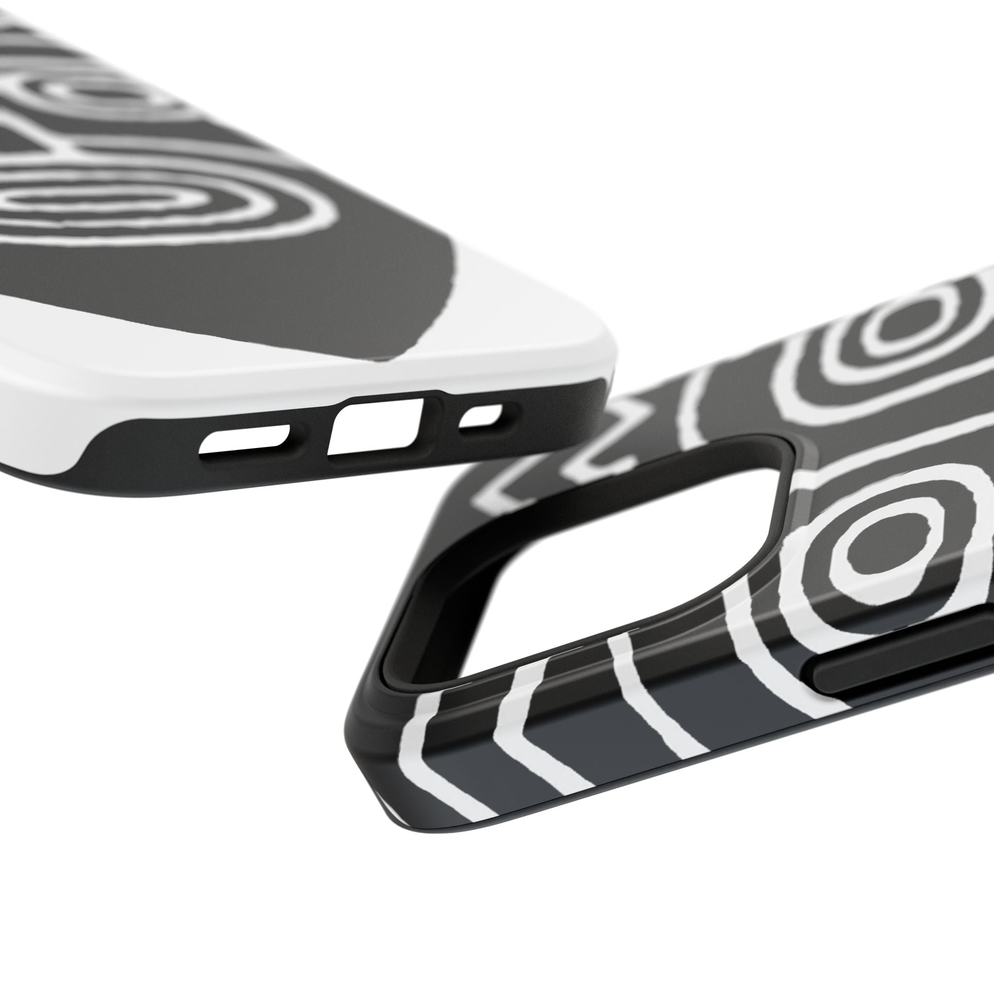 Phone Case — Black & White Tribal Mask Impact-Resistant Case