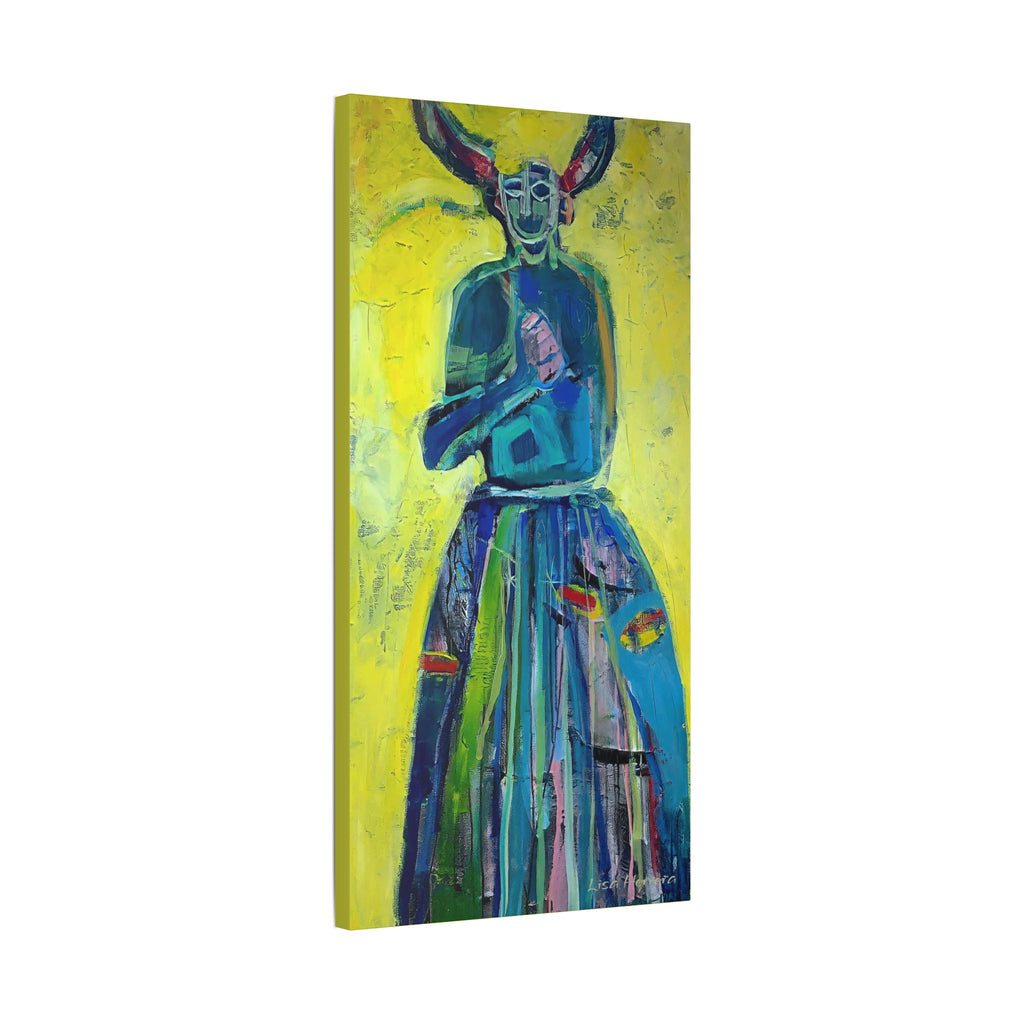 Canvas Print Lisa Herrera art Abstract Jab Jab  Canvas — Bold Blue & Yellow Stretched Wall Art