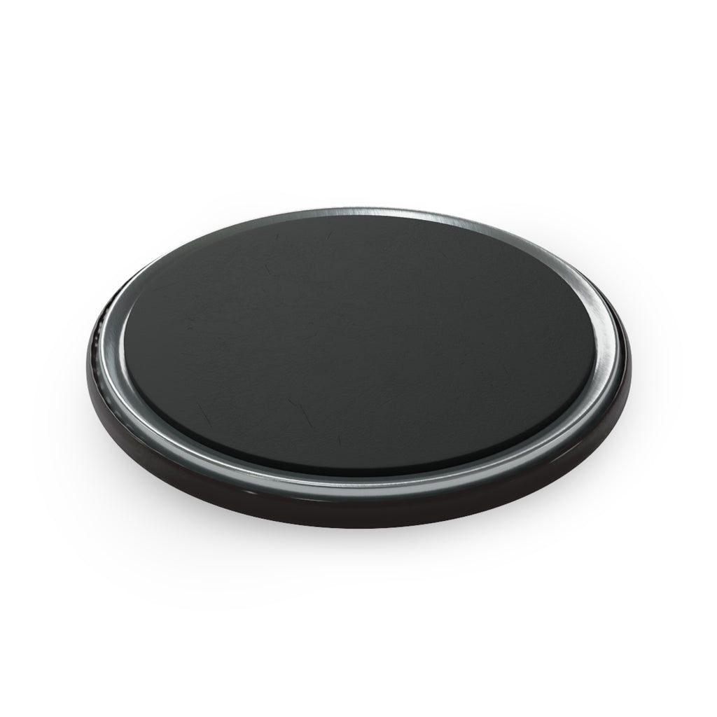 Round Magnet Drummer — Red Line Art Button Magnet