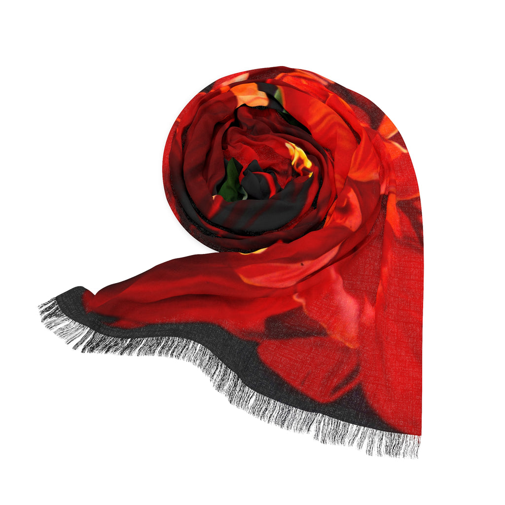 Floral Light Scarf Lisa Herrera art print Red Amaryllis  – Vibrant Botanical Print Light Scarf