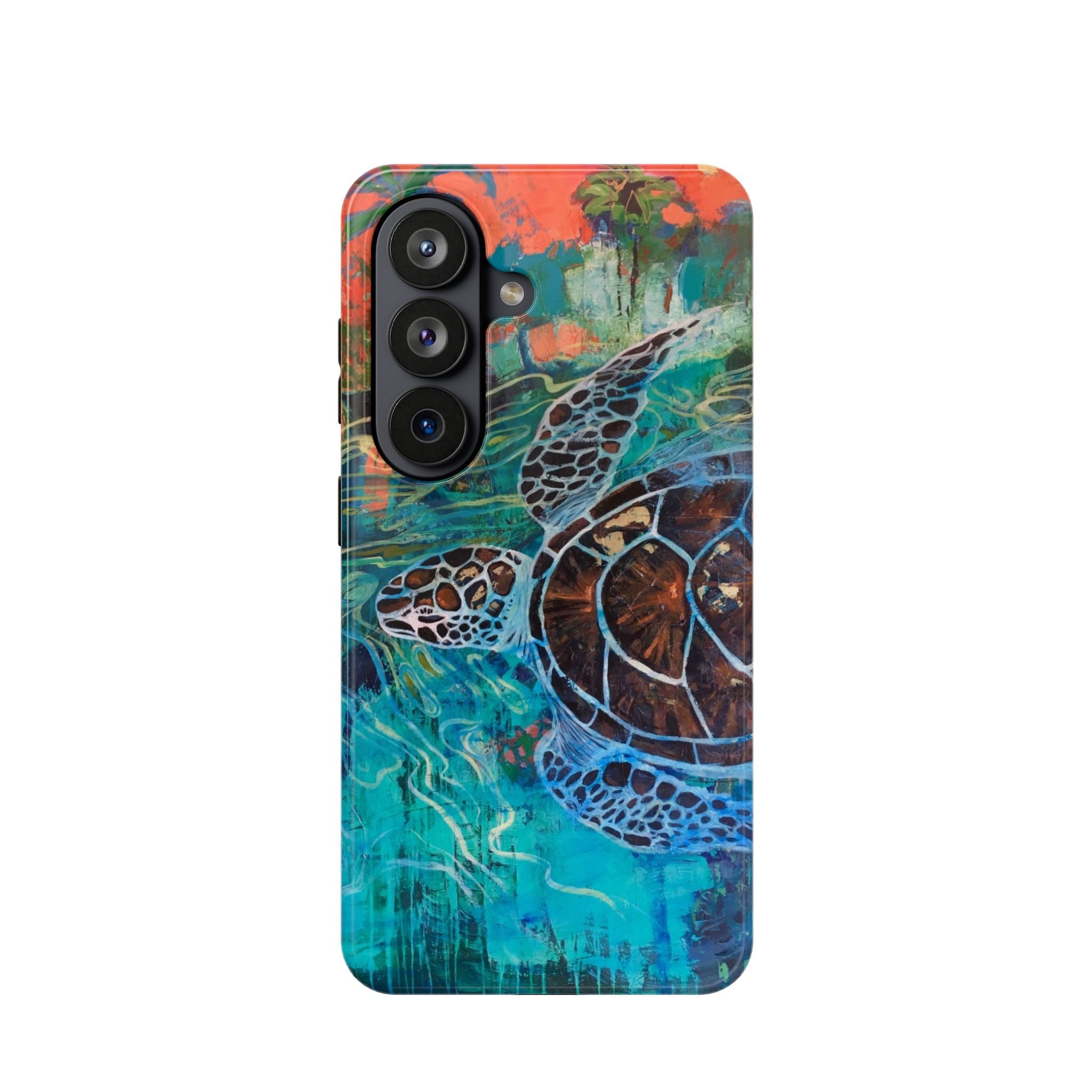 Phone Case Lisa Herrera art print Sea Turtle  — Protective Impact-Resistant Ocean Design