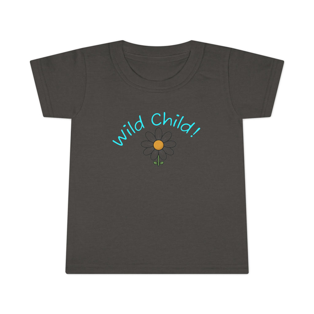 Toddler T-Shirt "Wild Child" - Cute Yellow Script Tee for Playtime & Gifts