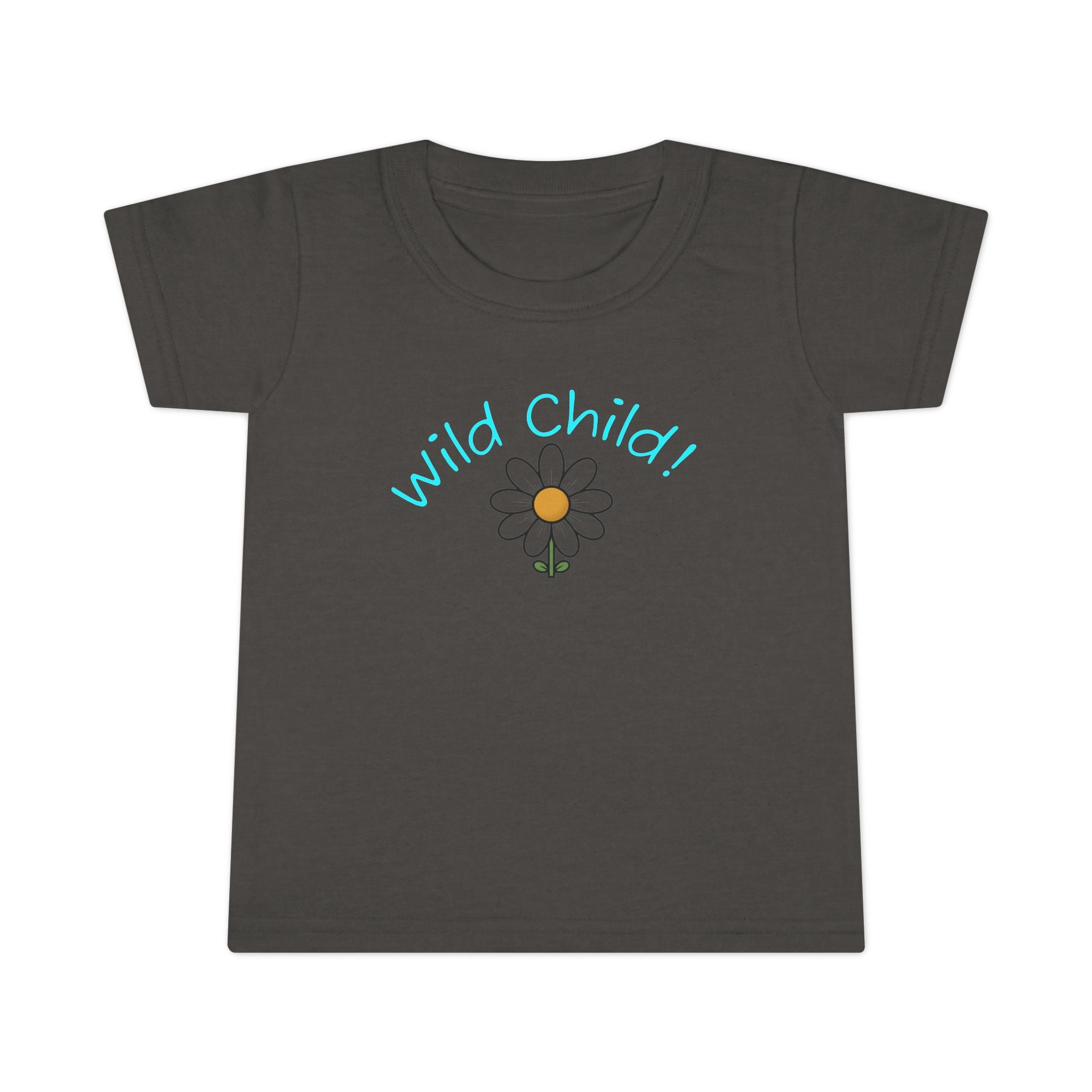 Toddler T-Shirt "Wild Child" - Cute Yellow Script Tee for Playtime & Gifts